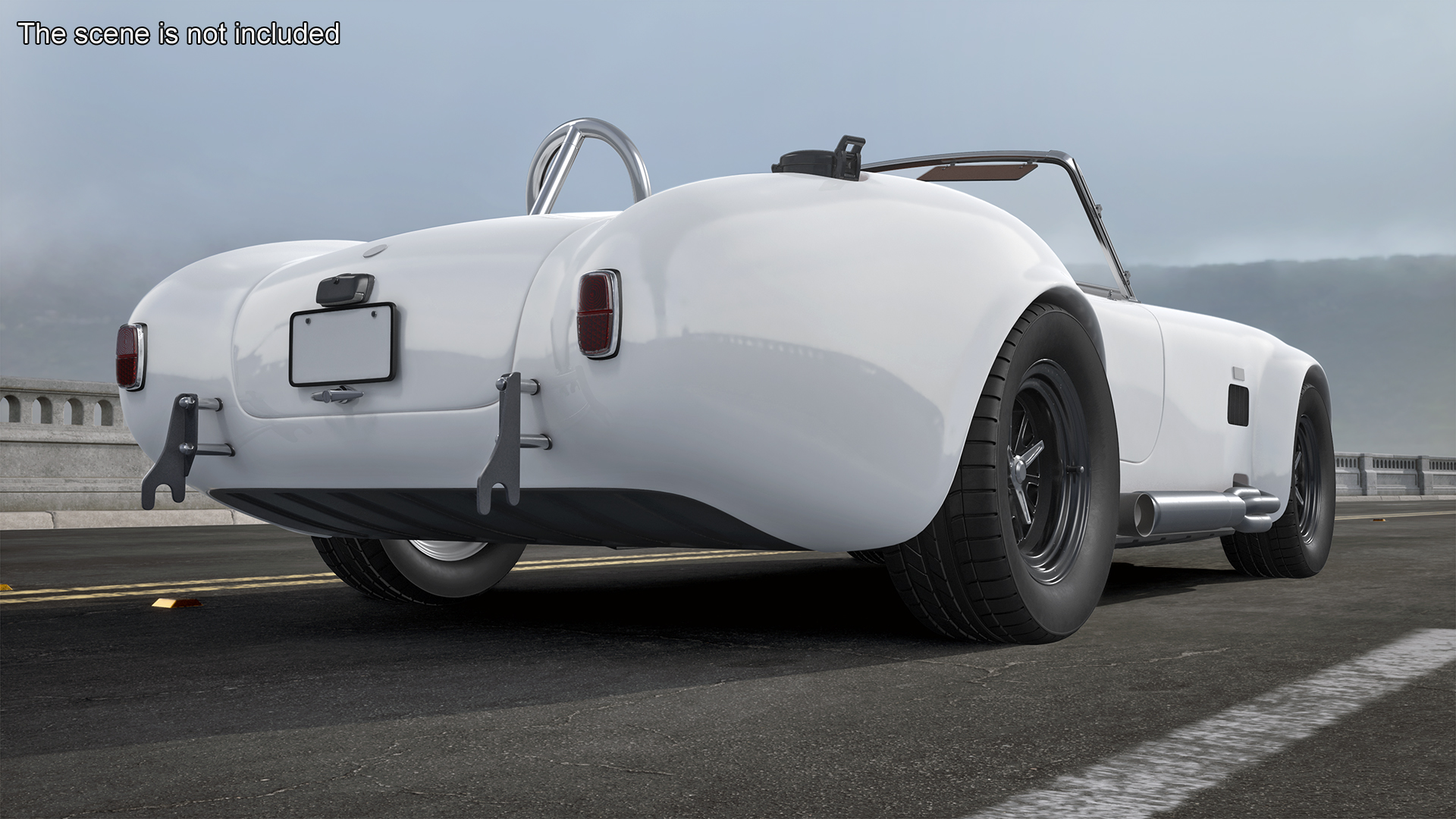 Racing Retro Car White Rigged 3D model