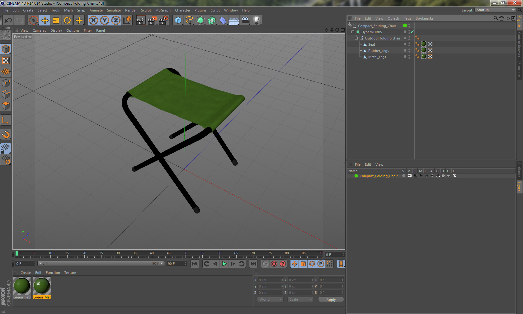 3D Compact Folding Chair