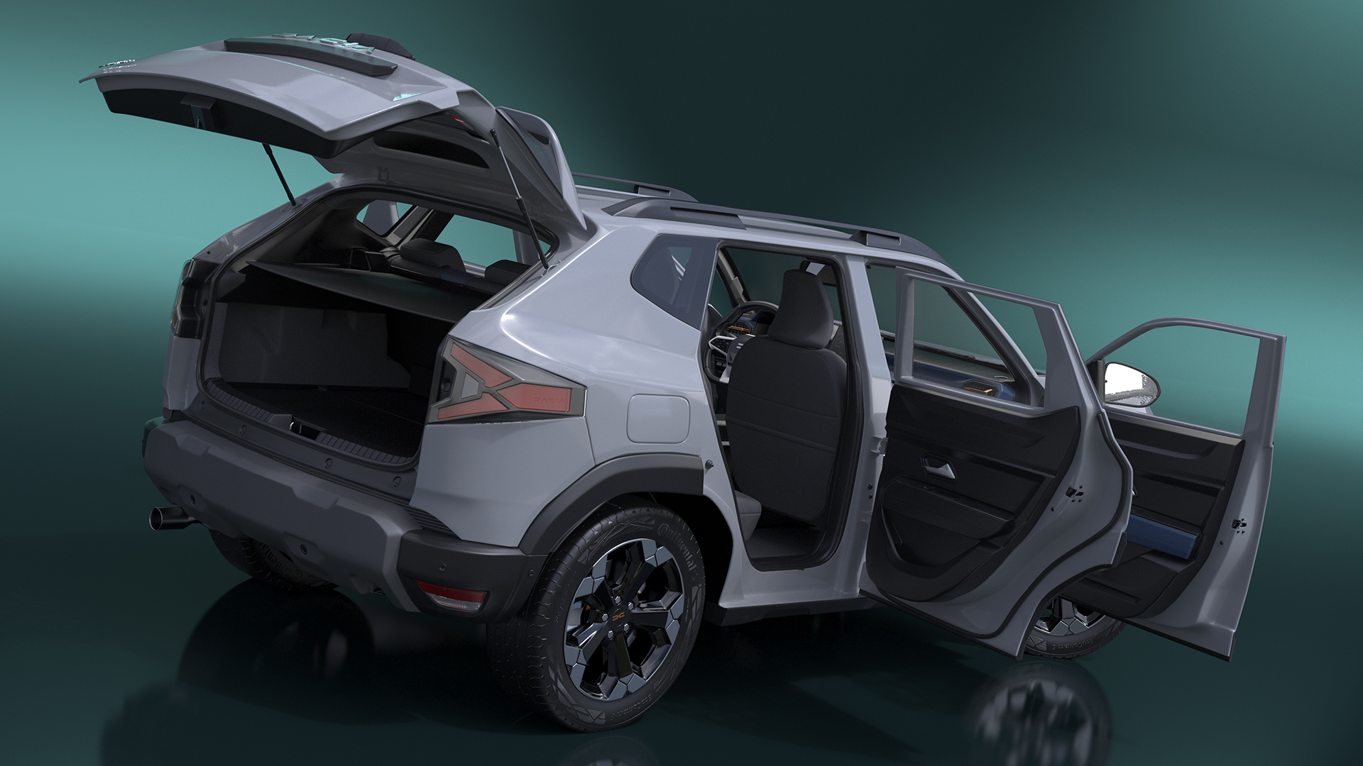 3D model Dacia Duster 2024 Crossover White Rigged