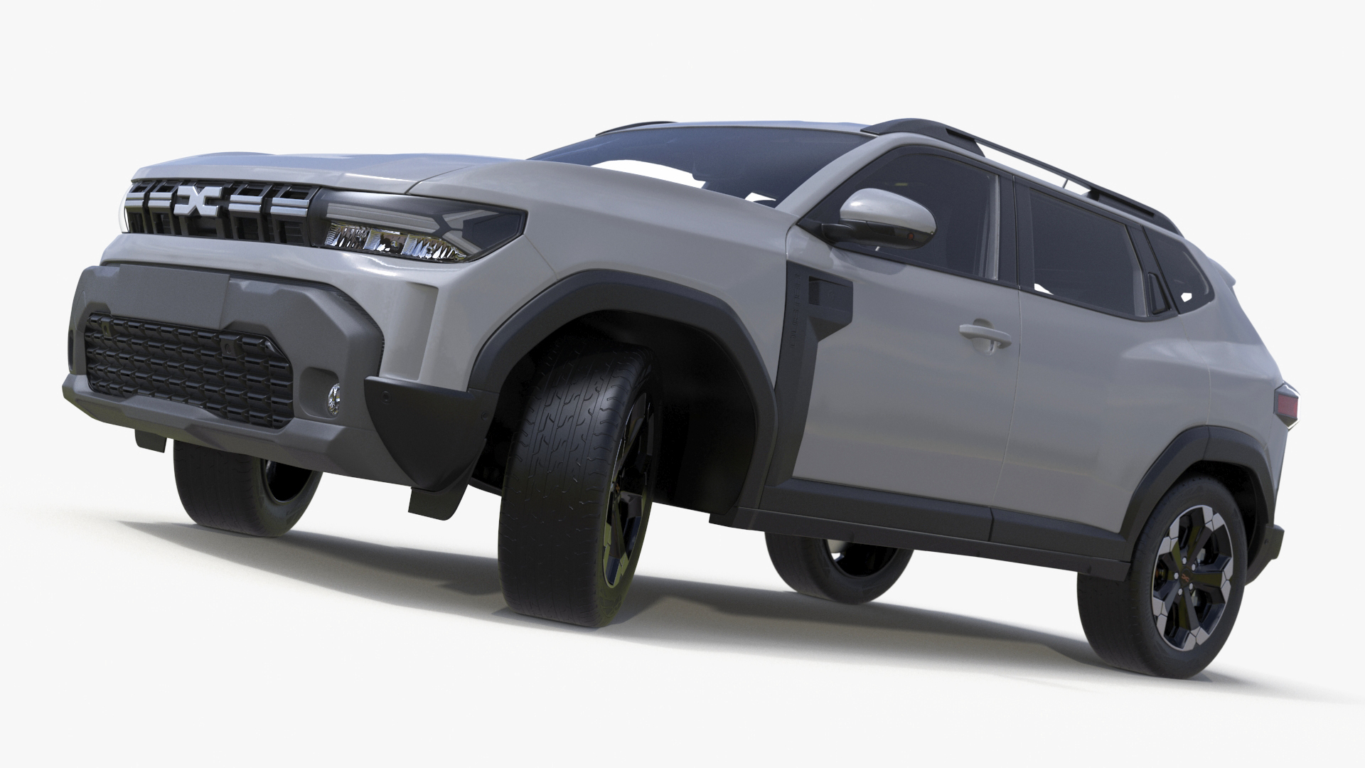 3D model Dacia Duster 2024 Crossover White Rigged