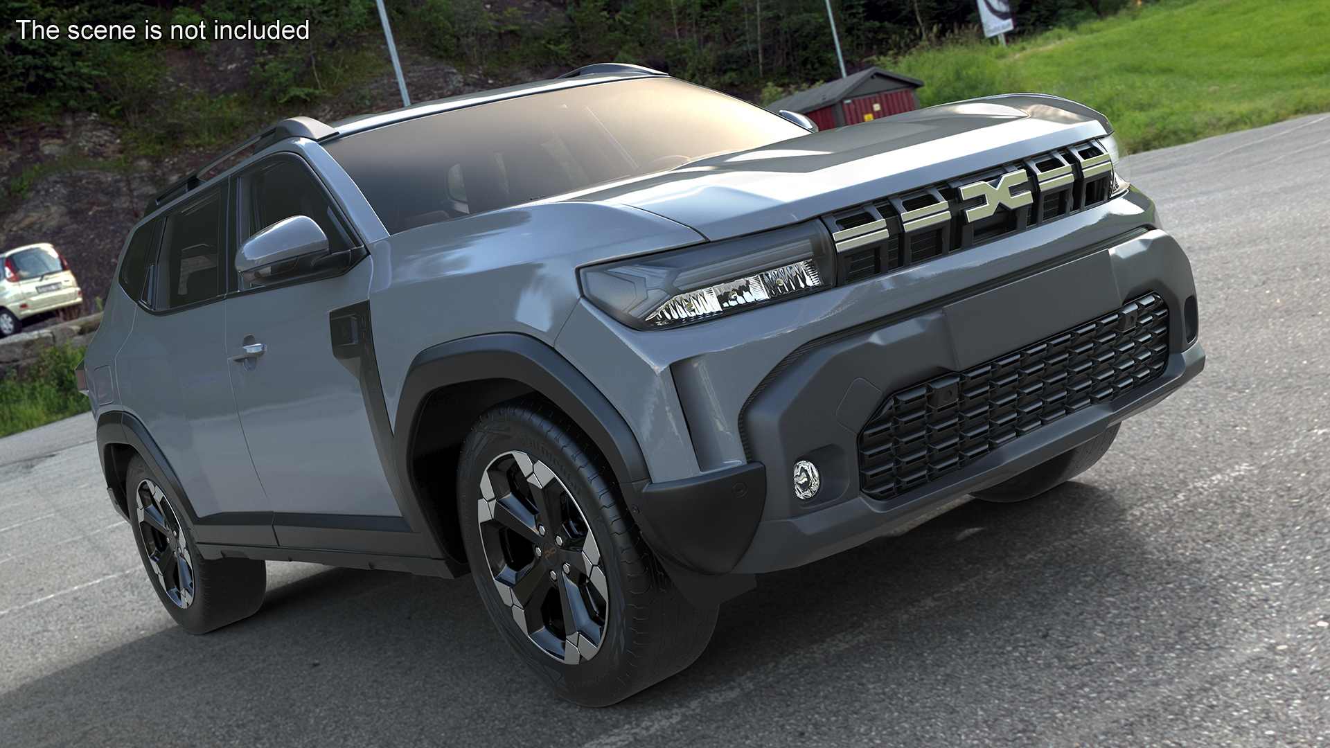 3D model Dacia Duster 2024 Crossover White Rigged