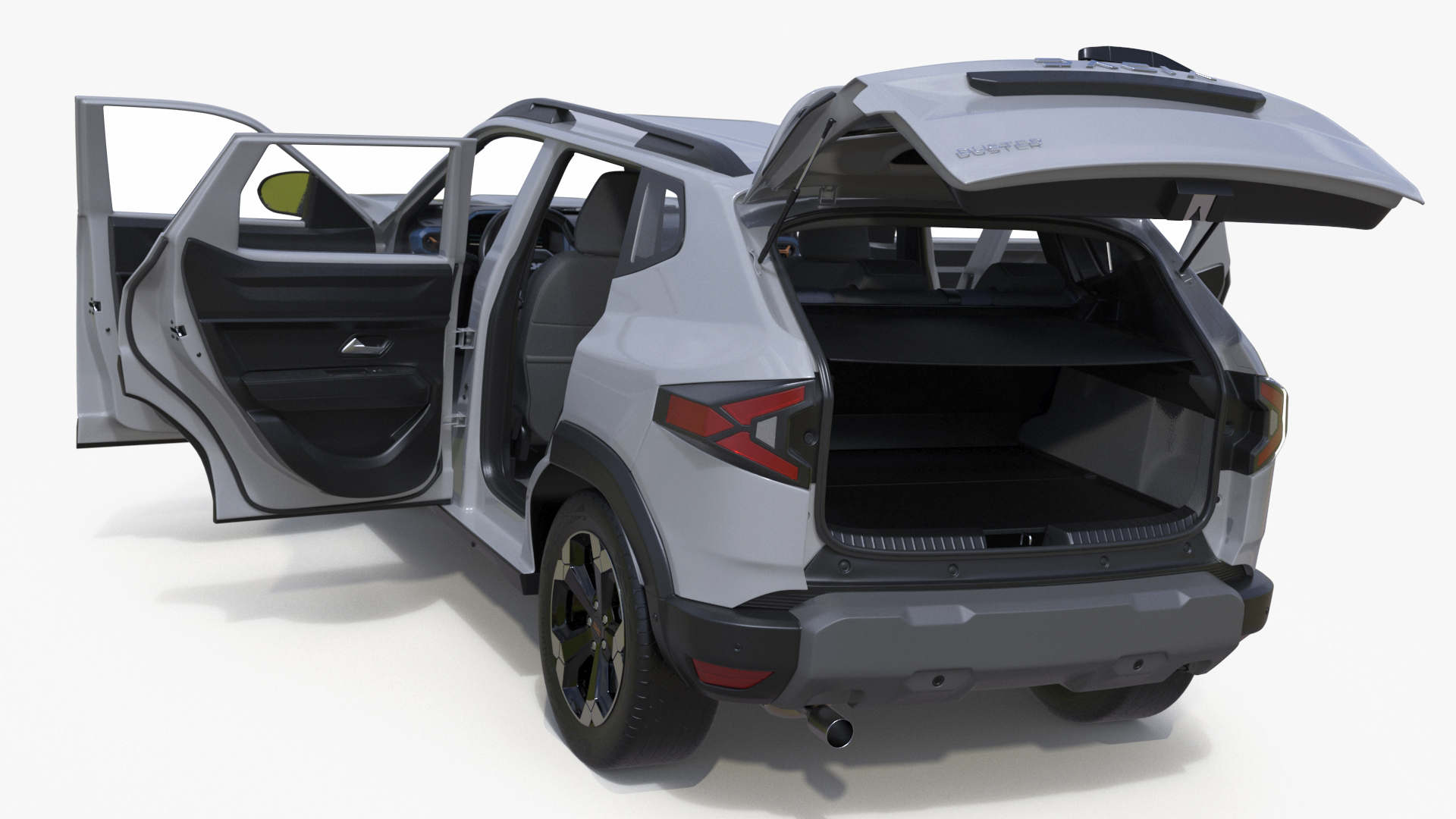 3D model Dacia Duster 2024 Crossover White Rigged