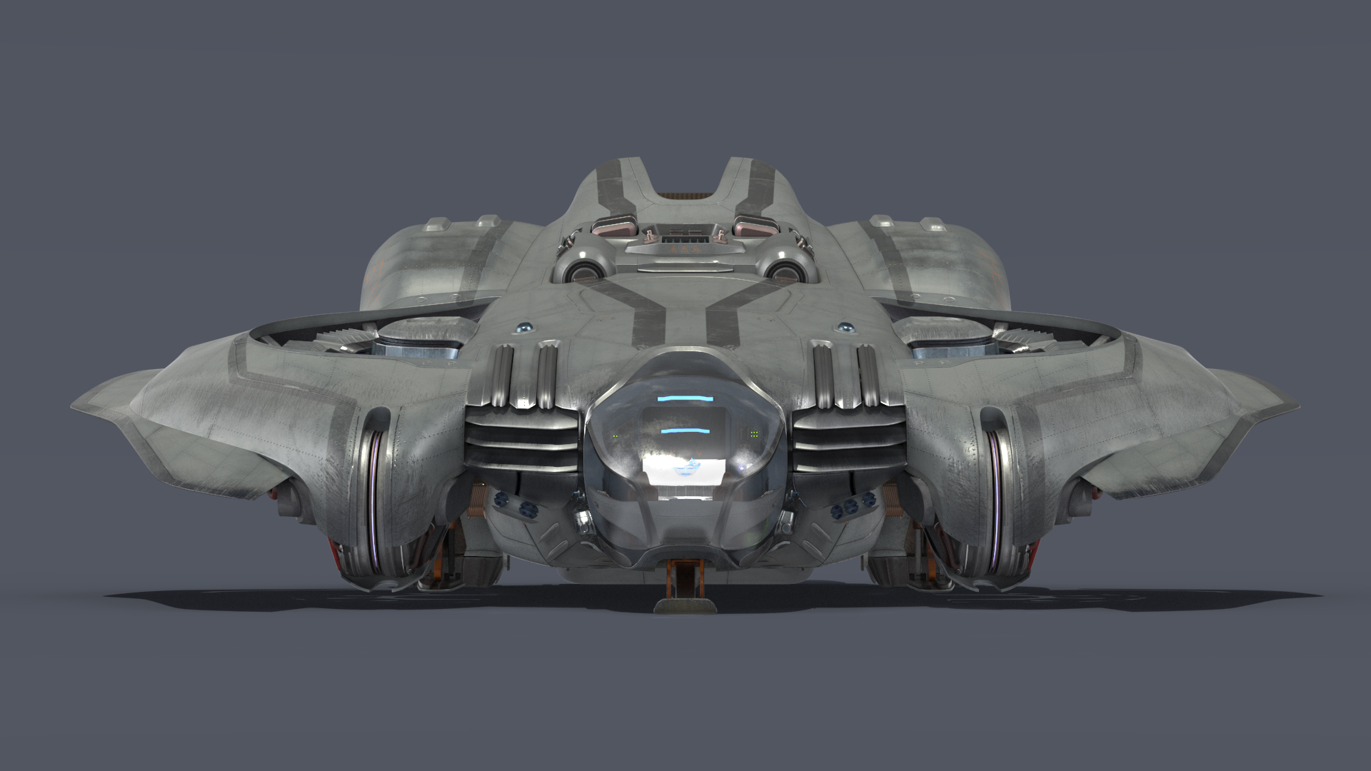 Sci Fi Dropship Landing Position 3D