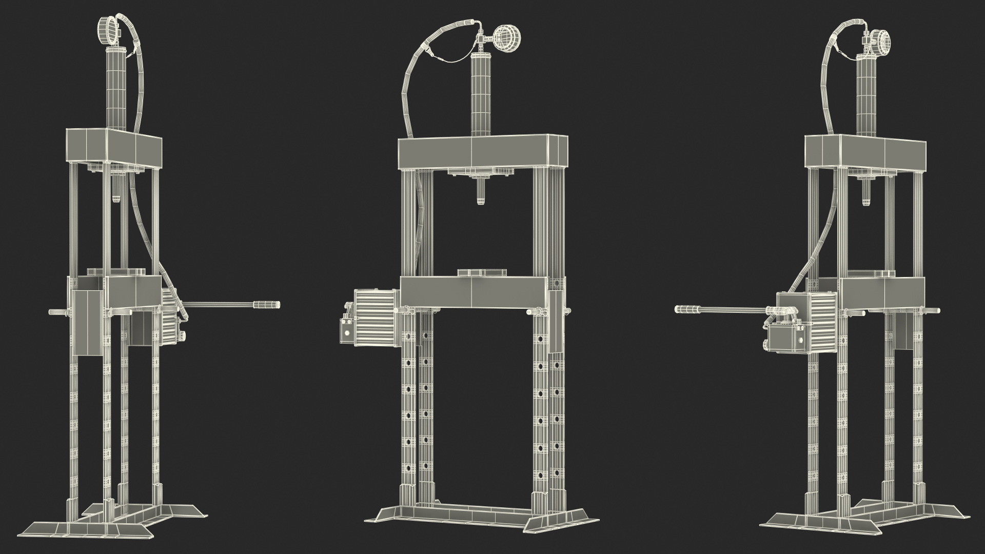 3D model Dake 10 Ton Manual Hydraulic Bench Press