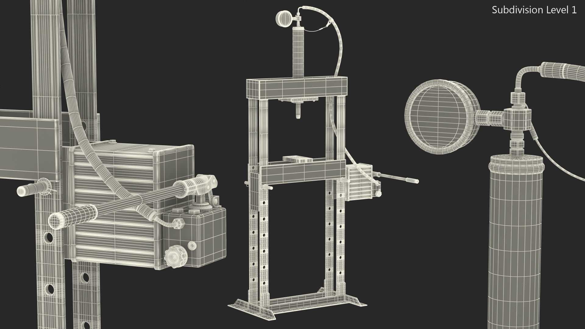 3D model Dake 10 Ton Manual Hydraulic Bench Press