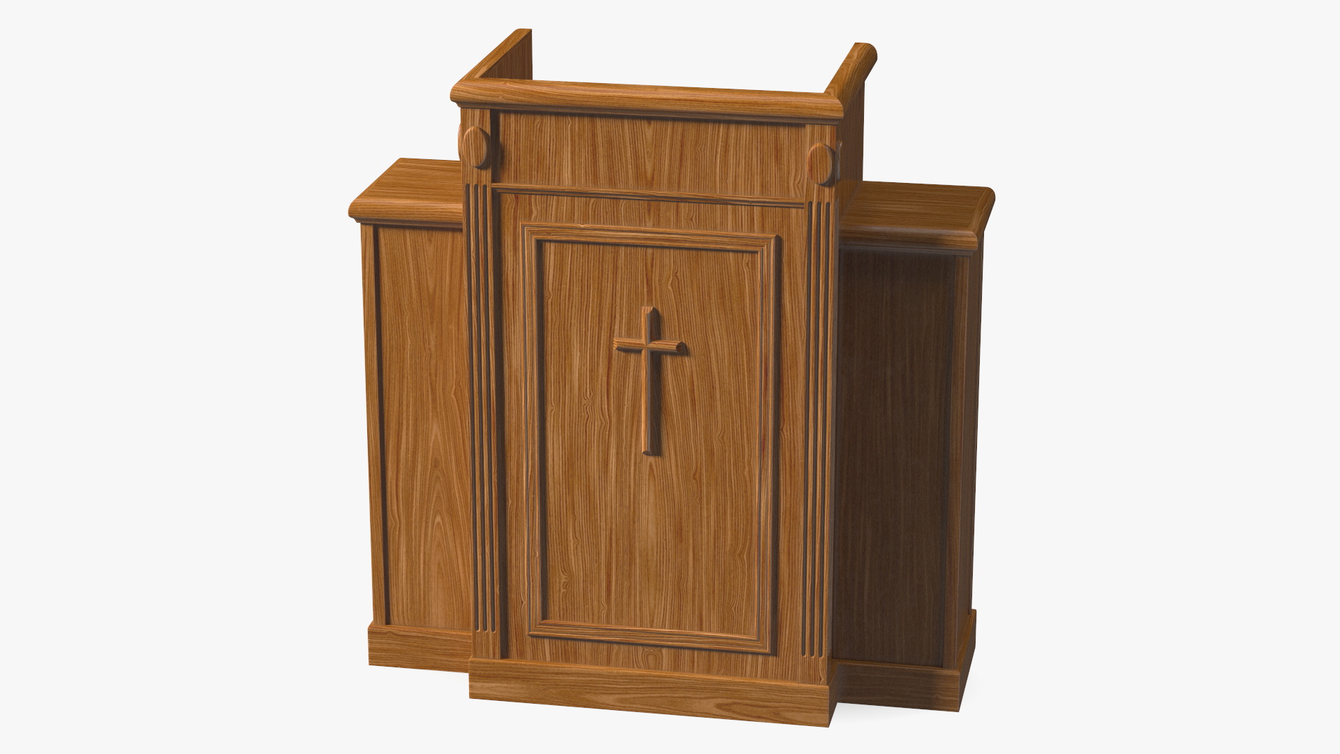 3D Pulpit Dark Oak with Cross