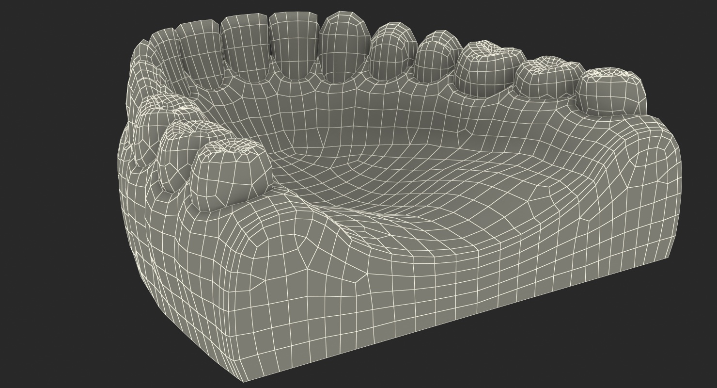 3D model Lower Teeth Medical Model With Dental Implant