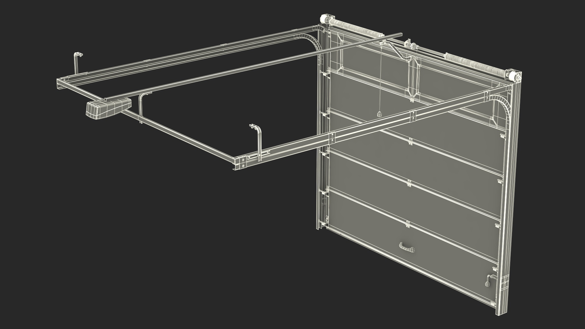 3D Automatic Garage Door with Mechanism