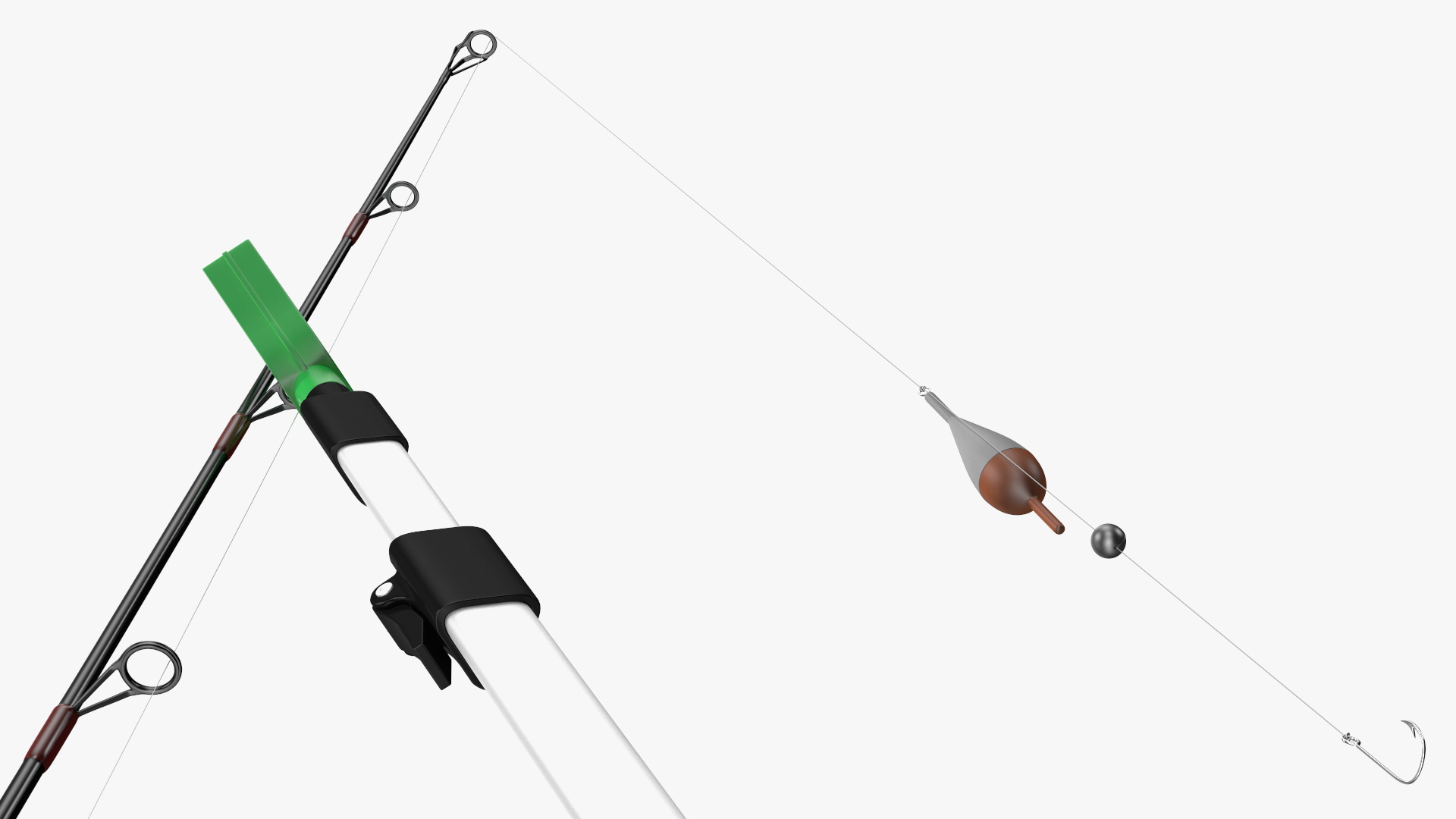 3D Fishing Pole on Rod Holder