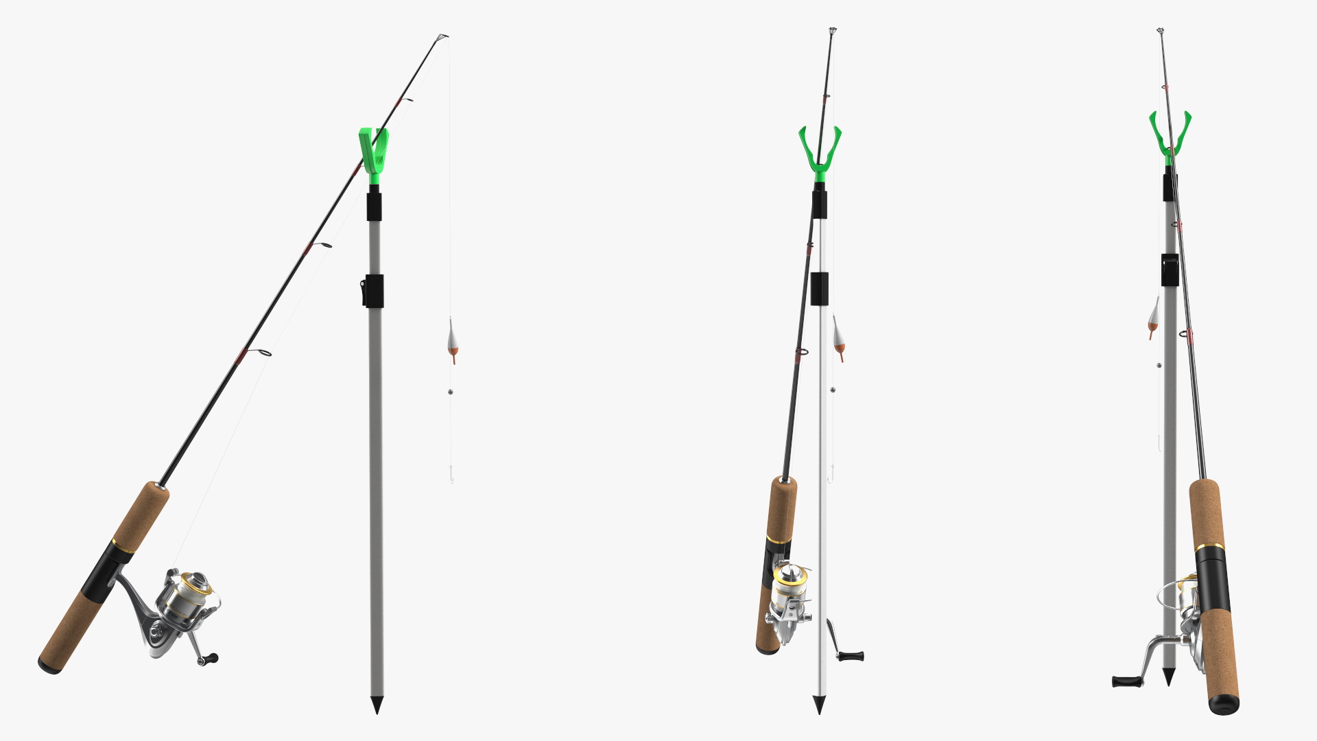 3D Fishing Pole on Rod Holder