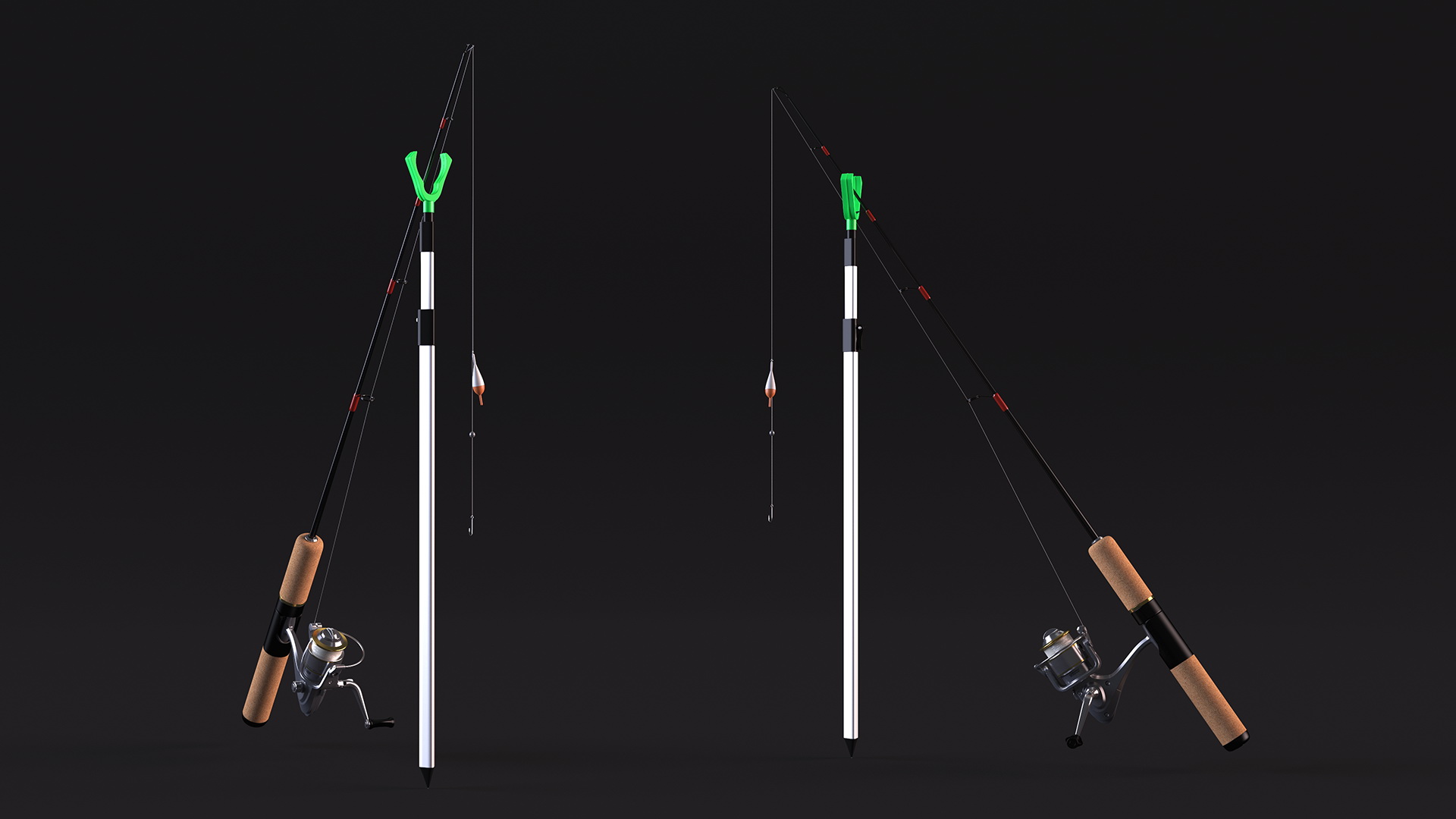 3D Fishing Pole on Rod Holder