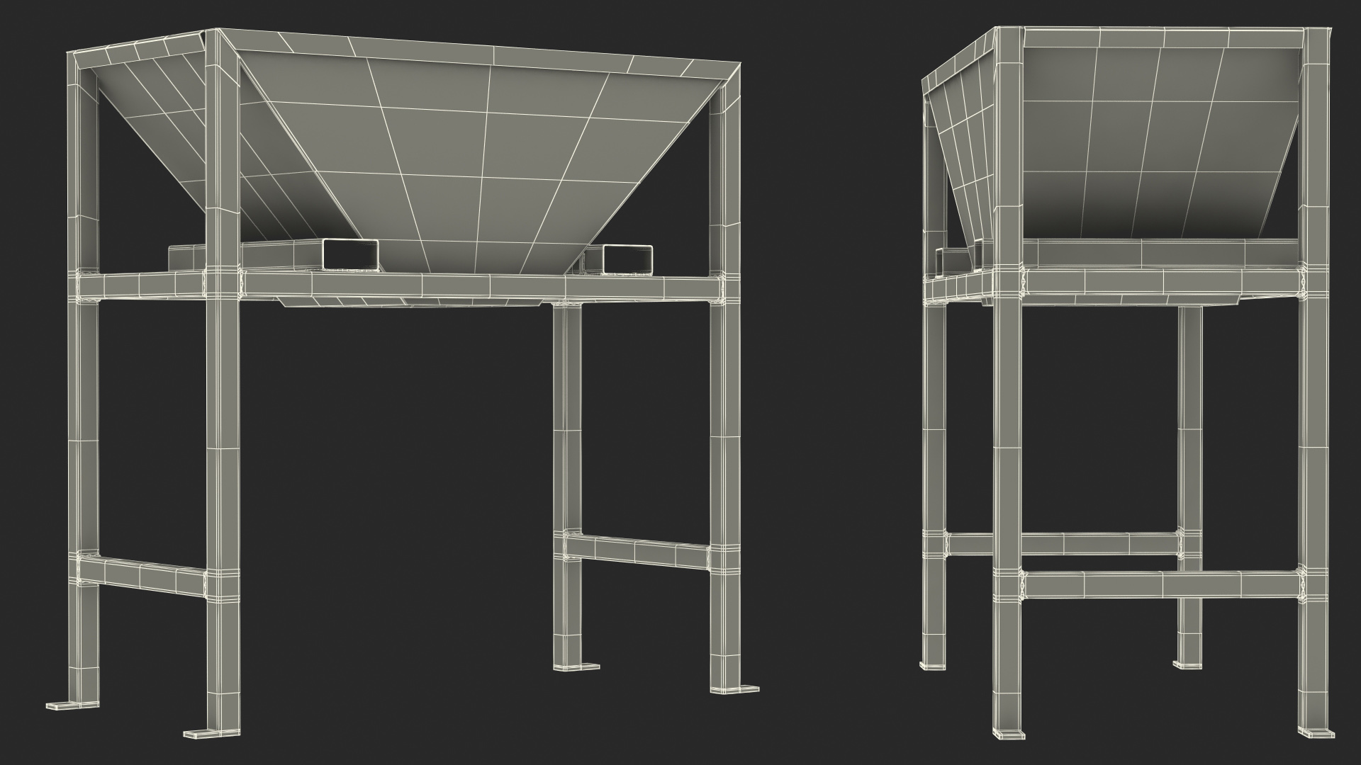 Silo Container Filling Funnel 3D model