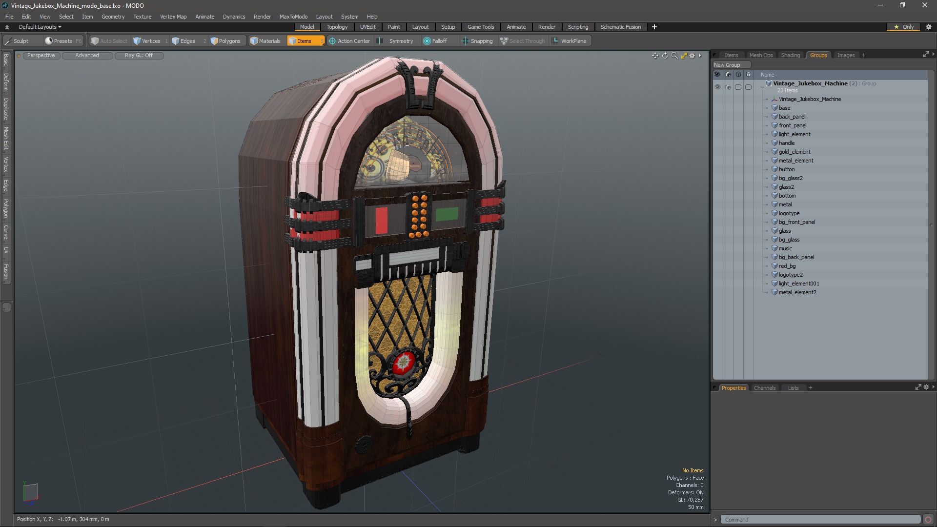 3D Vintage Jukebox Machine model