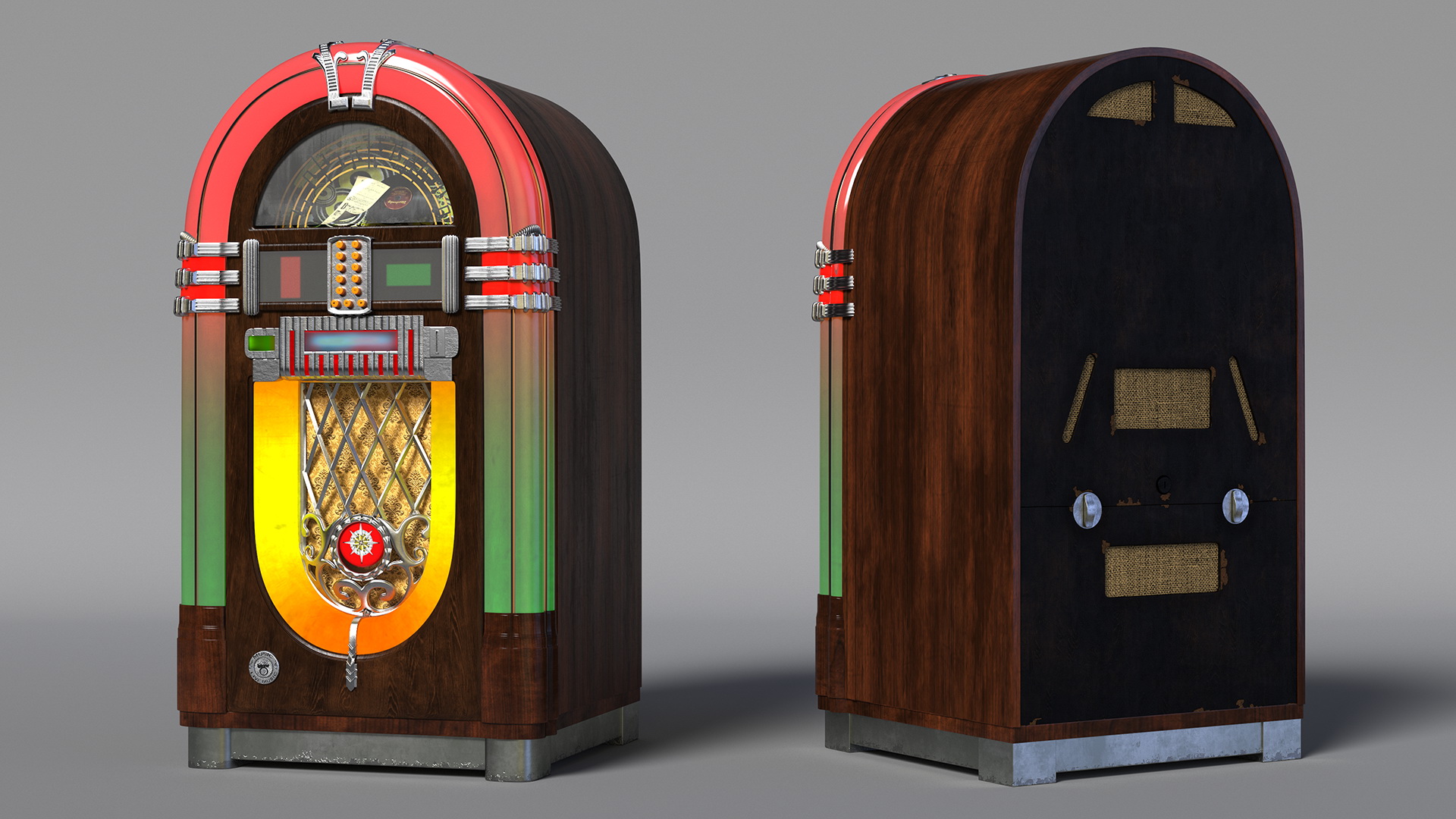 3D Vintage Jukebox Machine model