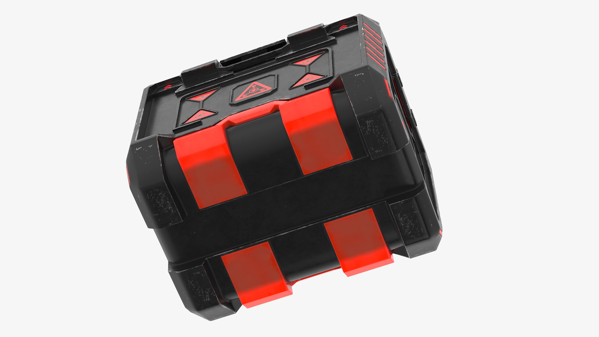 3D Futuristic Storage Crate Locked