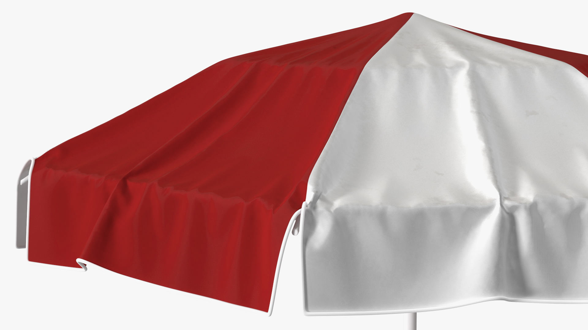 Red and White Garden Umbrella 3D model