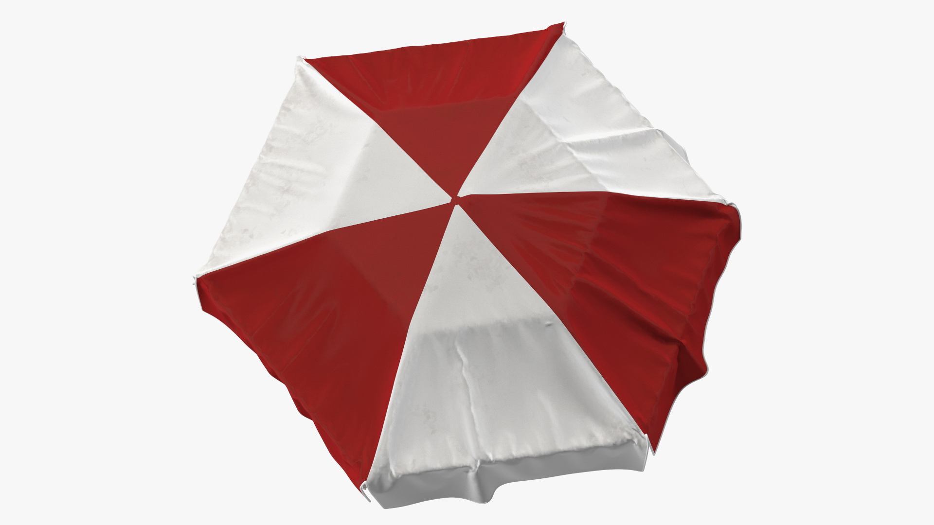 Red and White Garden Umbrella 3D model