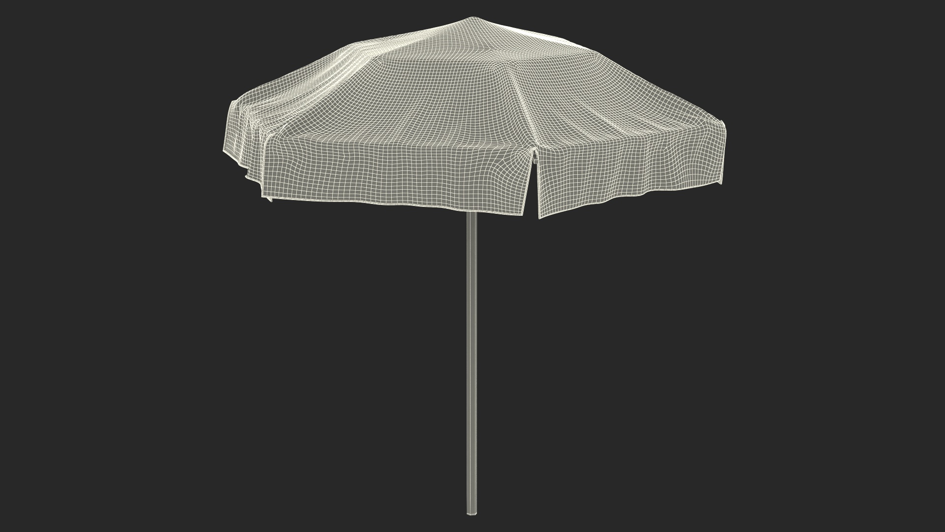 Red and White Garden Umbrella 3D model