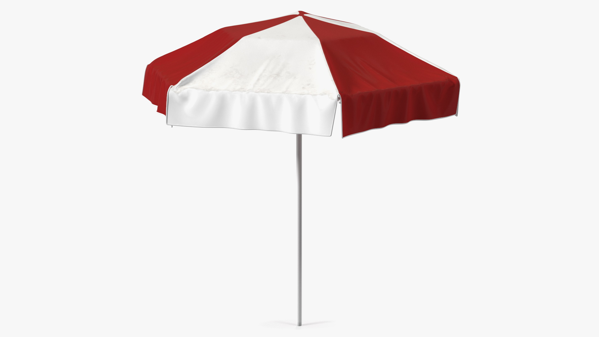 Red and White Garden Umbrella 3D model