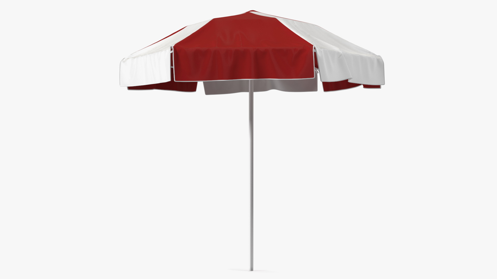 Red and White Garden Umbrella 3D model