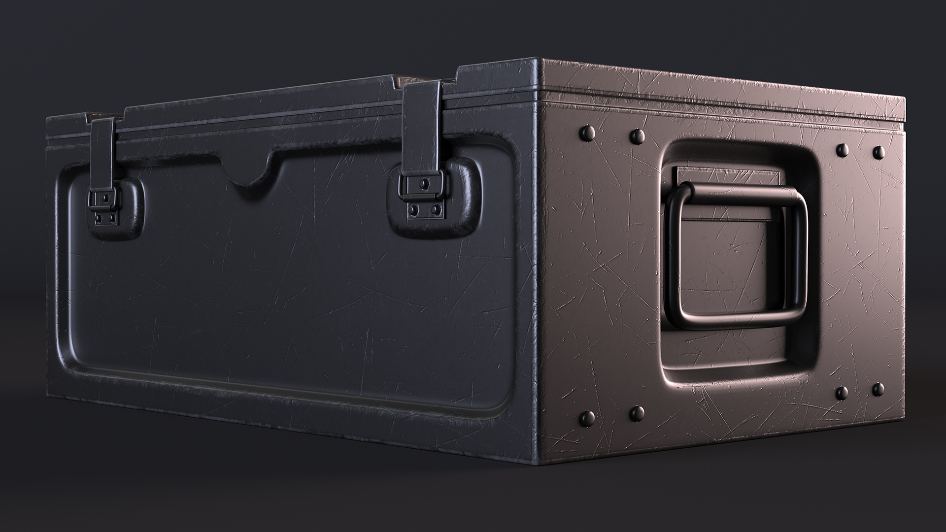 3D Metal Weapon Crate model