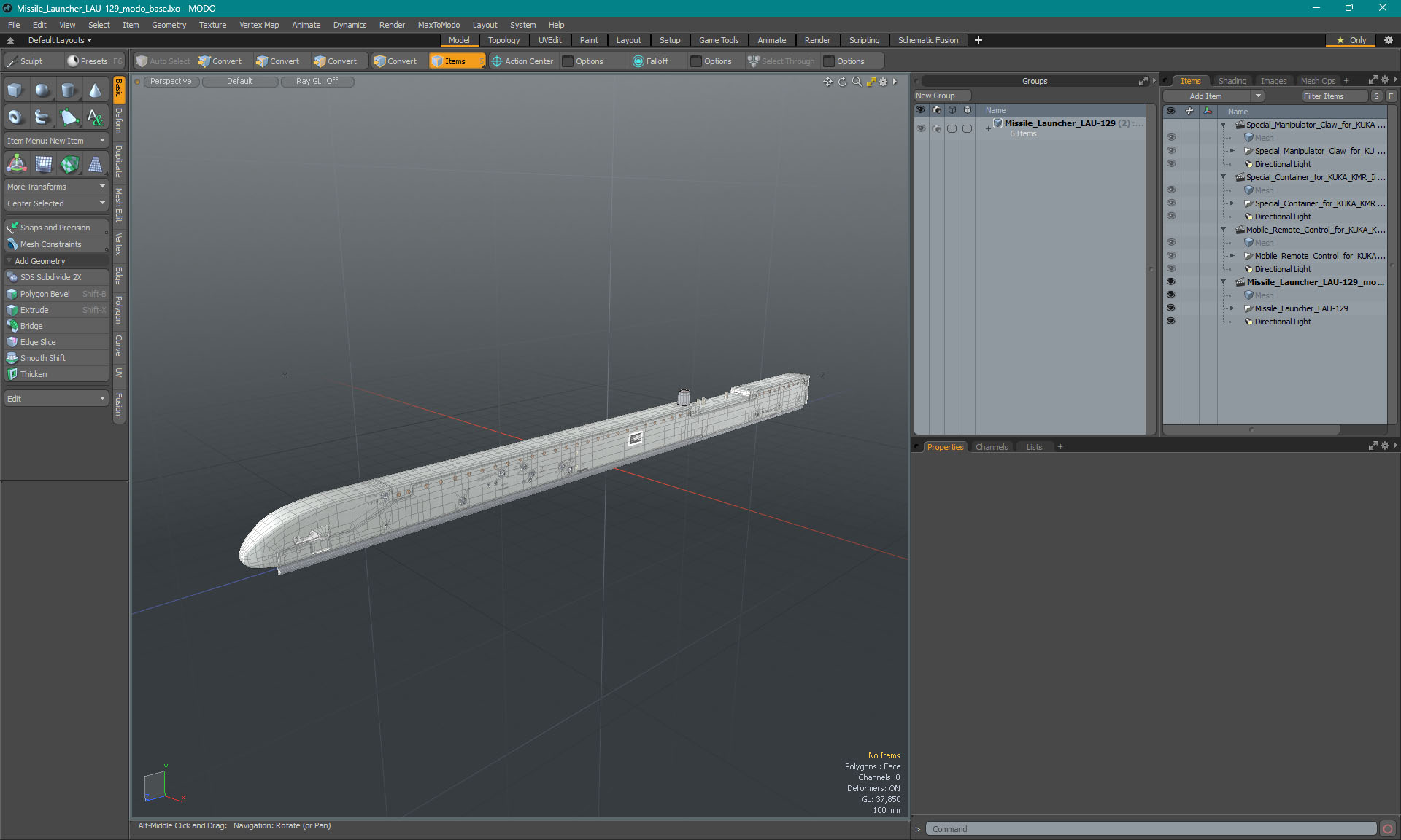 Missile Launcher LAU-129 3D model