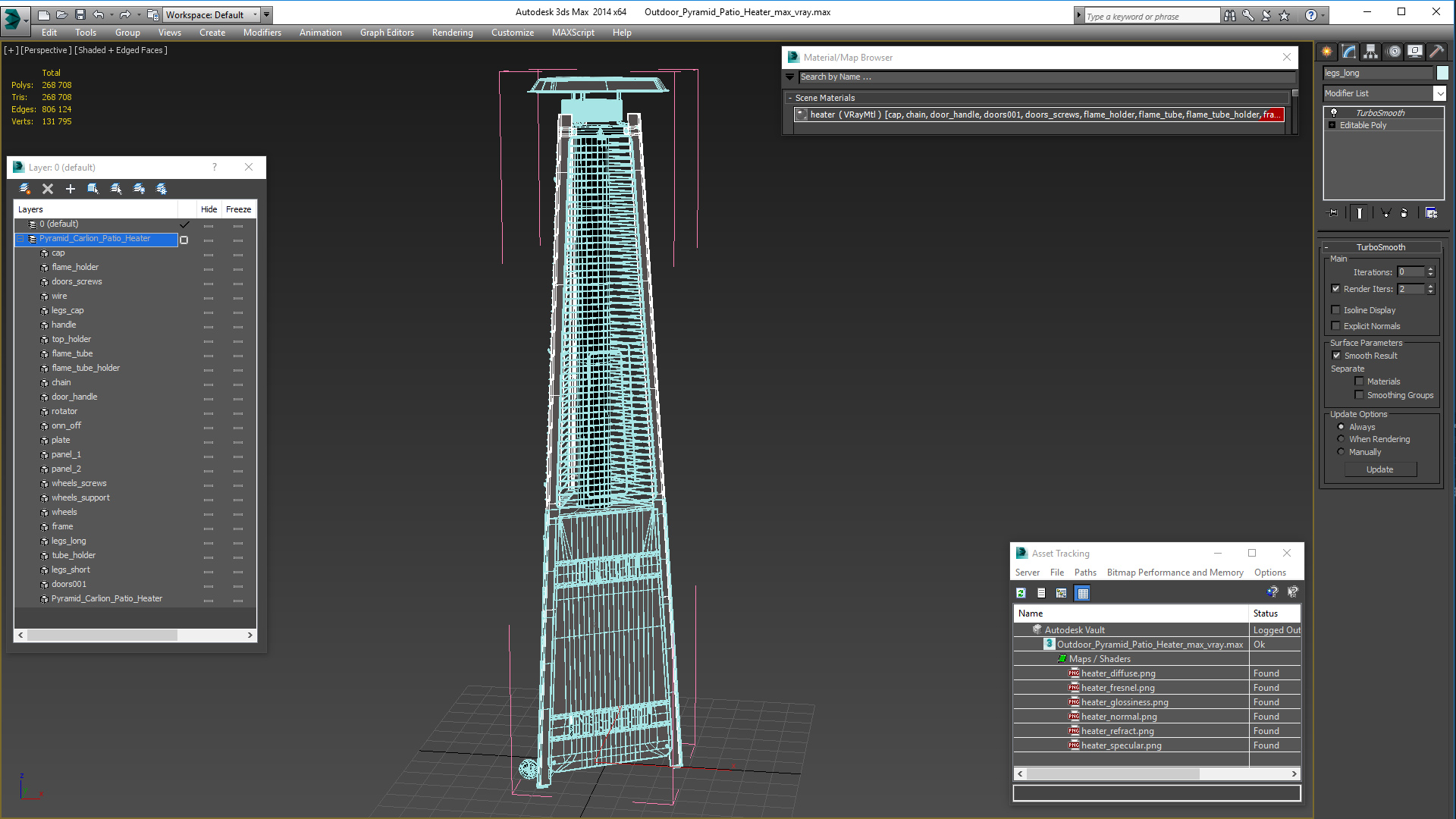 3D Outdoor Pyramid Patio Heater model