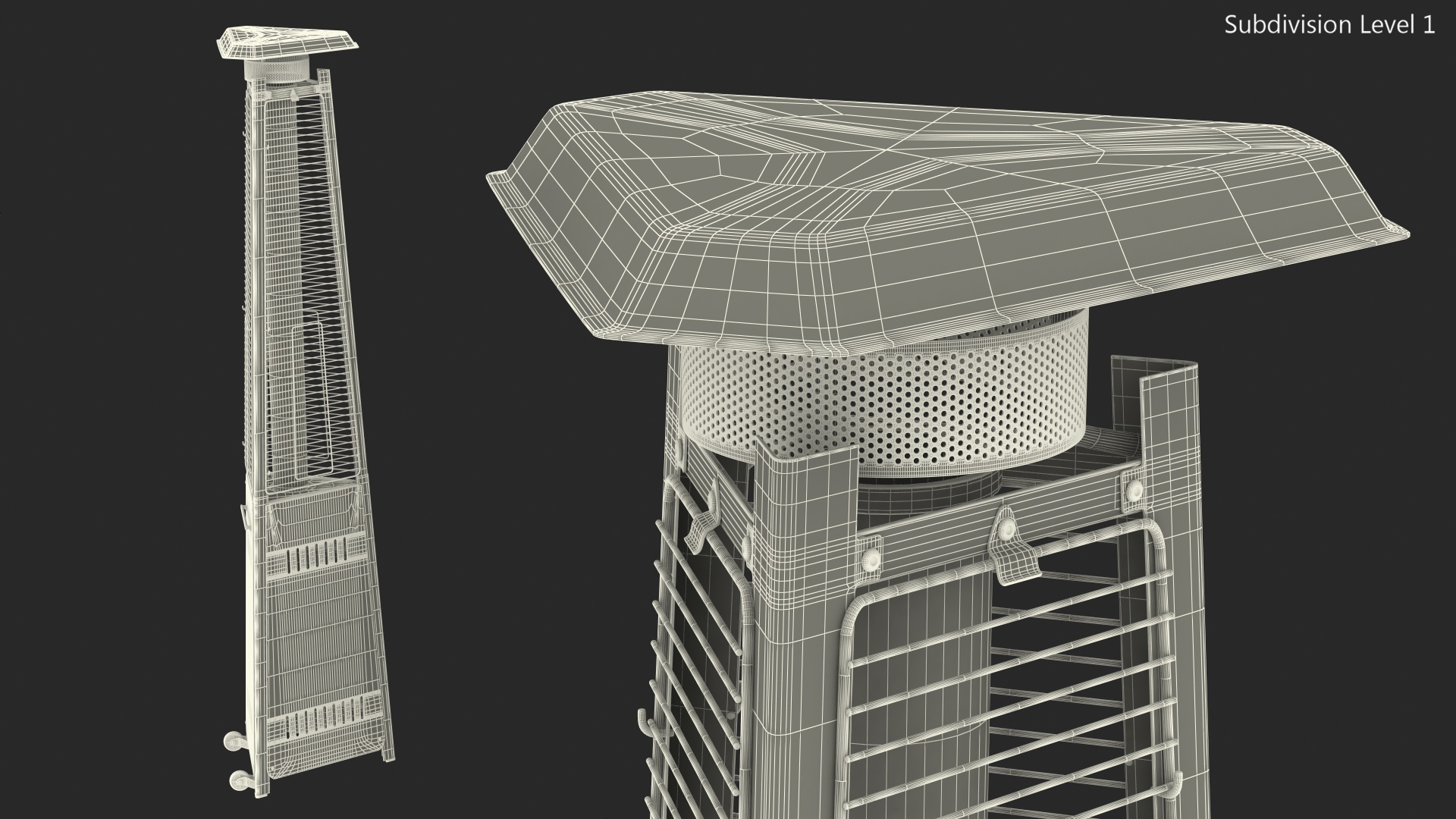 3D Outdoor Pyramid Patio Heater model