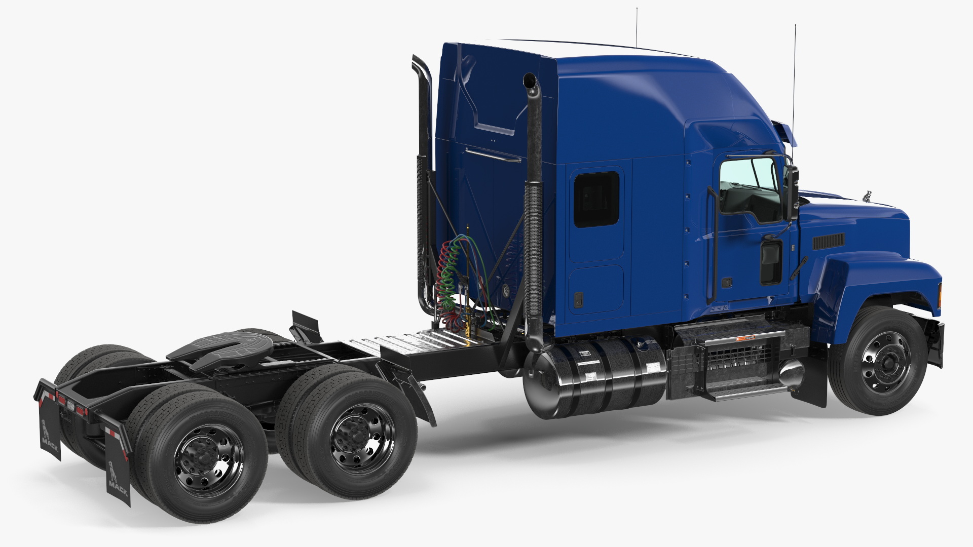 Mack Tractor 2025 Blue Rigged 3D model