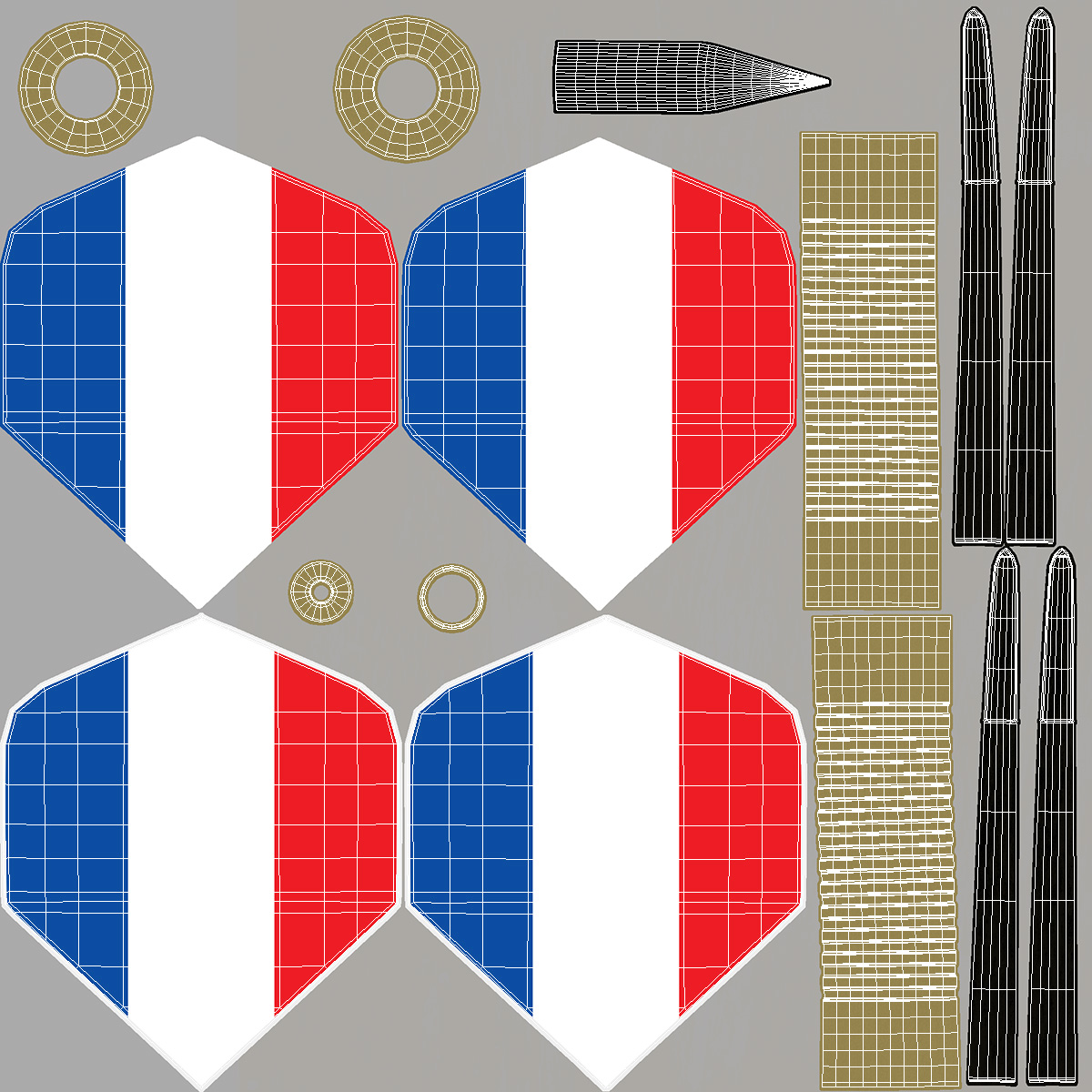 3D Dart with France Flag