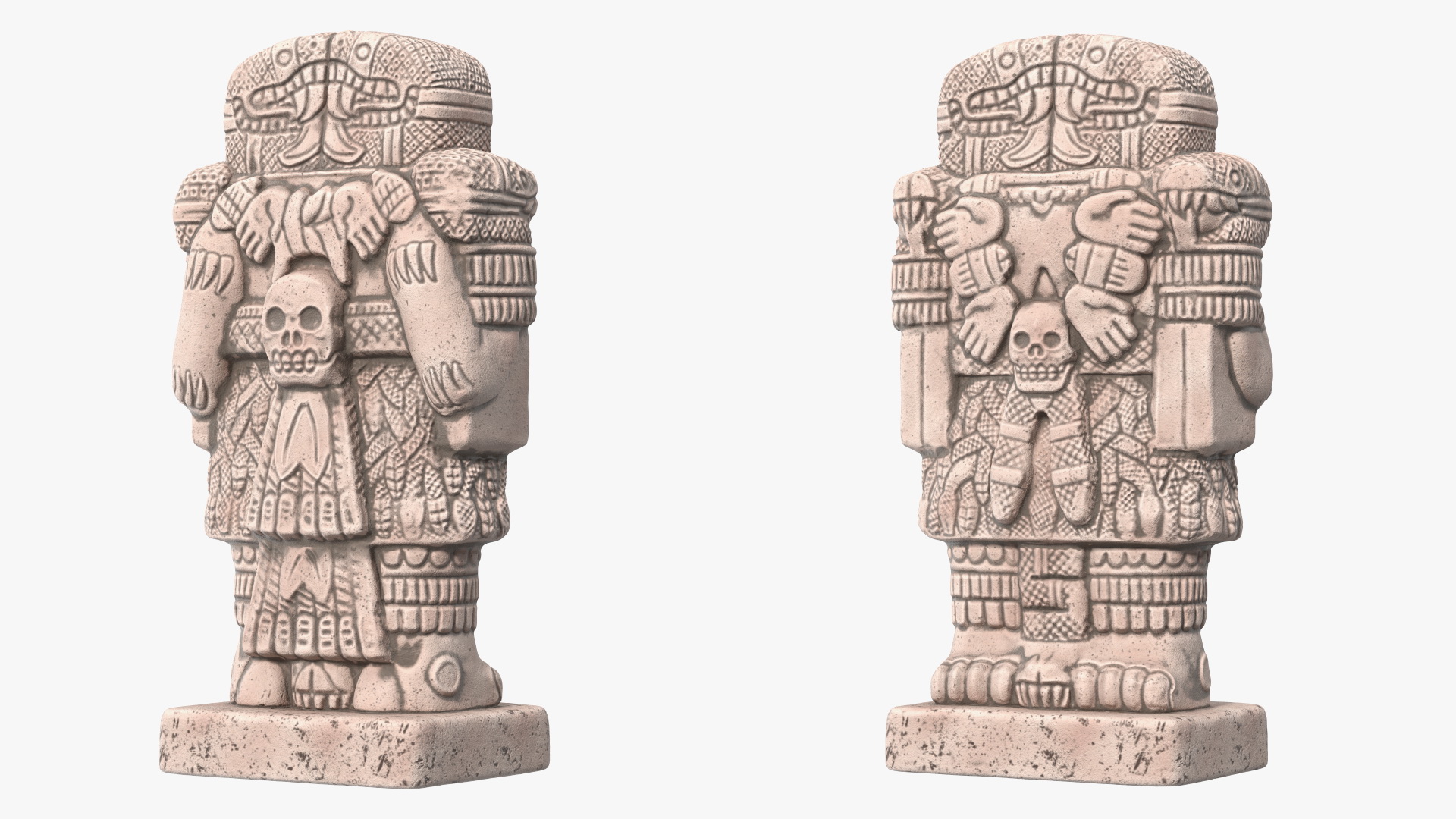 3D Coatlicue Aztec Decorative Statue for 3D Print