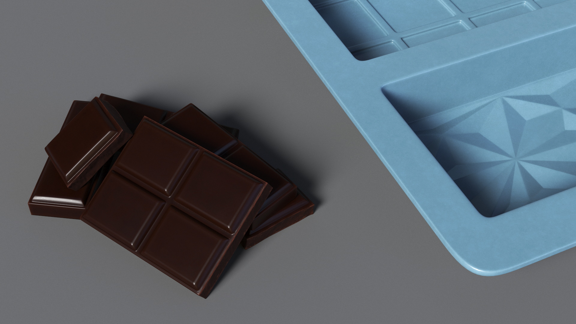 3D Chocolate Bar Mold with Spatula