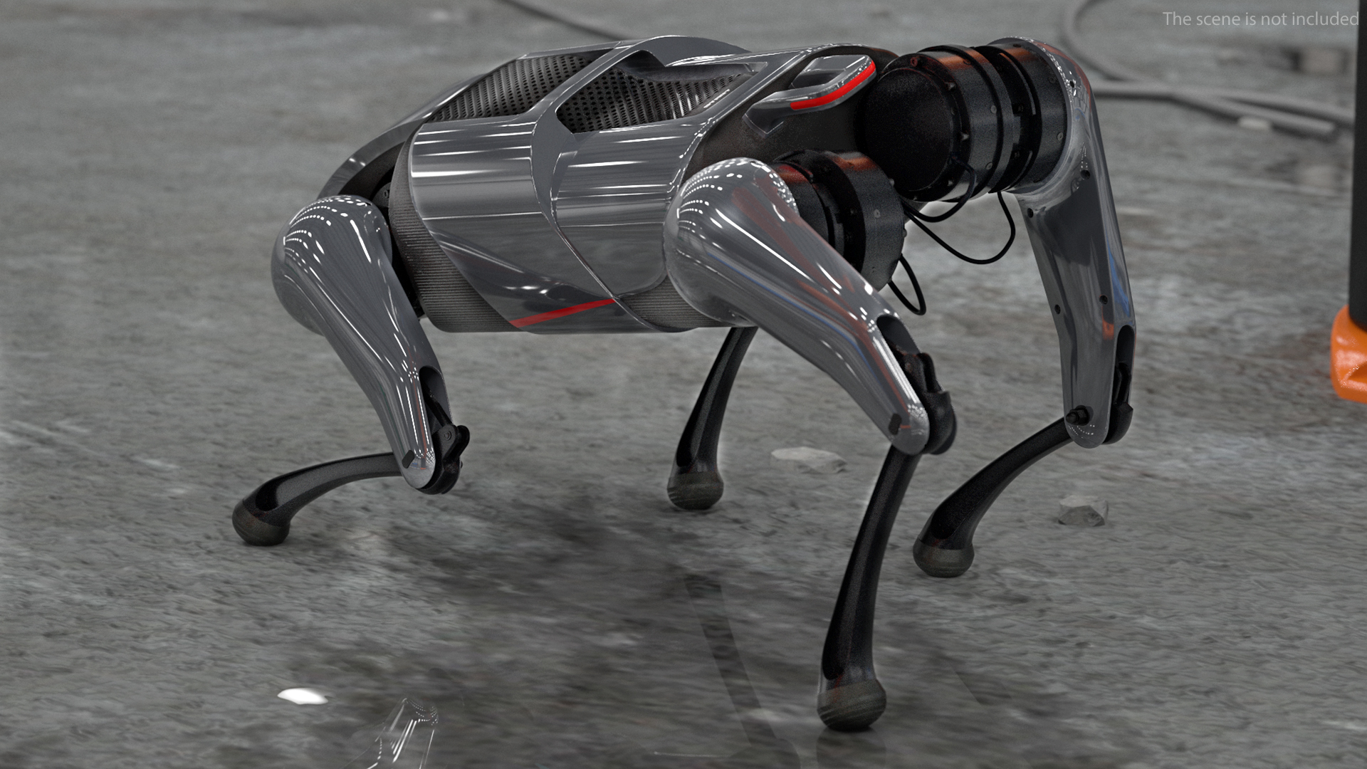 3D model CyberDog Gray Rigged