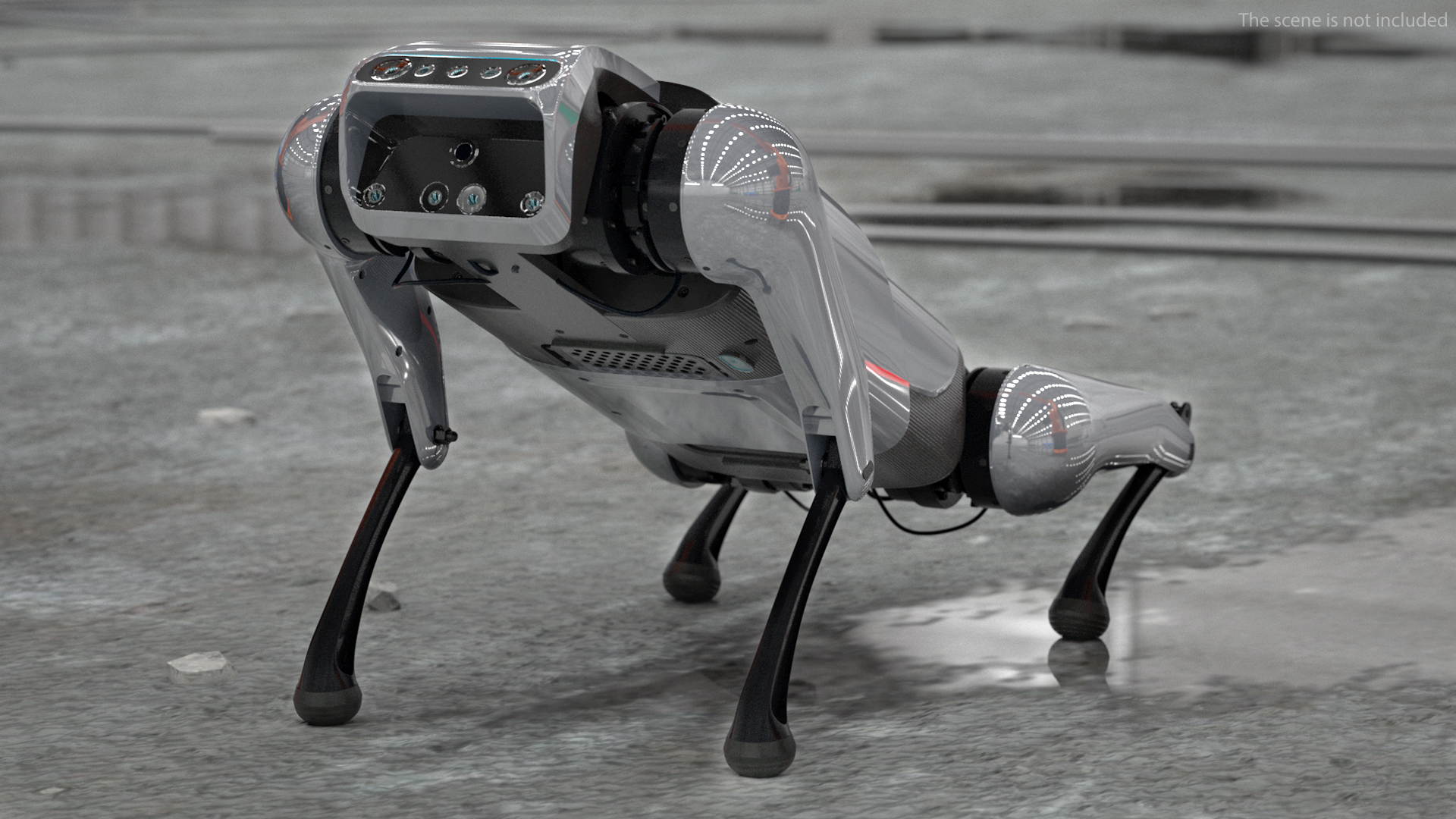 3D model CyberDog Gray Rigged