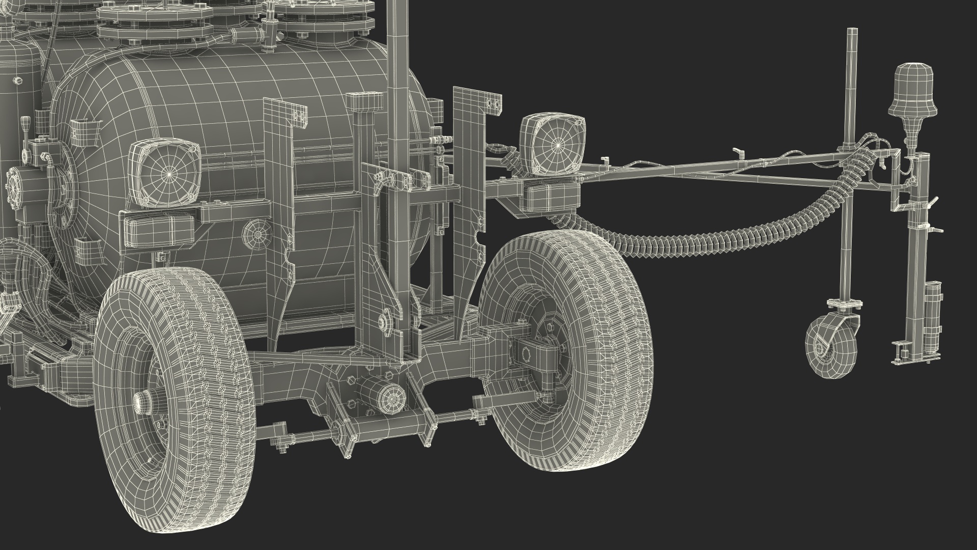 3D Road Line Marking Machine Rigged for Cinema 4D