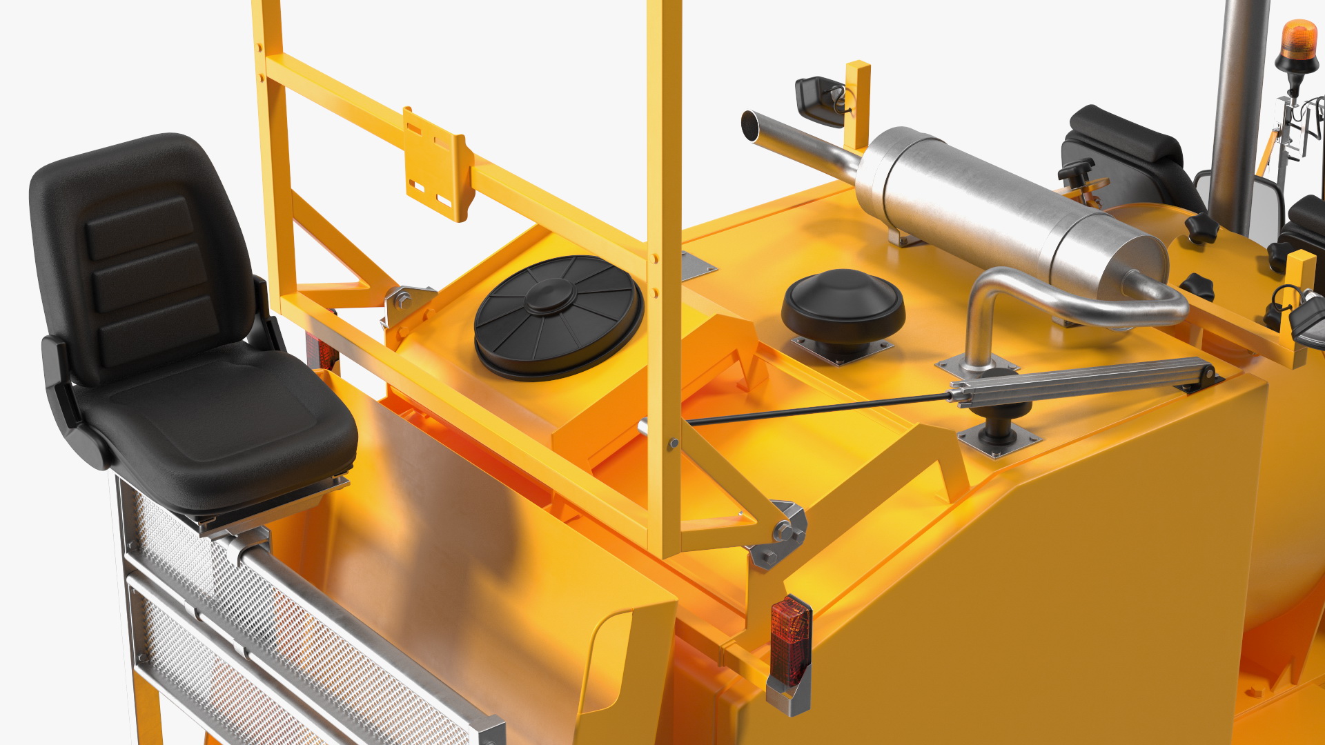 3D Road Line Marking Machine Rigged for Cinema 4D