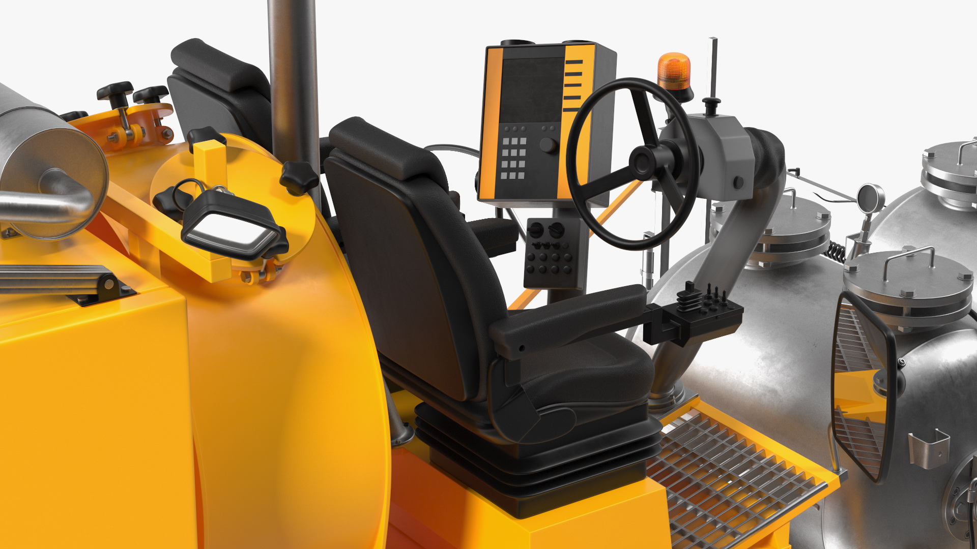 3D Road Line Marking Machine Rigged for Cinema 4D