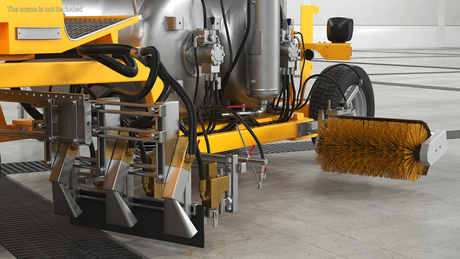 3D Road Line Marking Machine Rigged for Cinema 4D