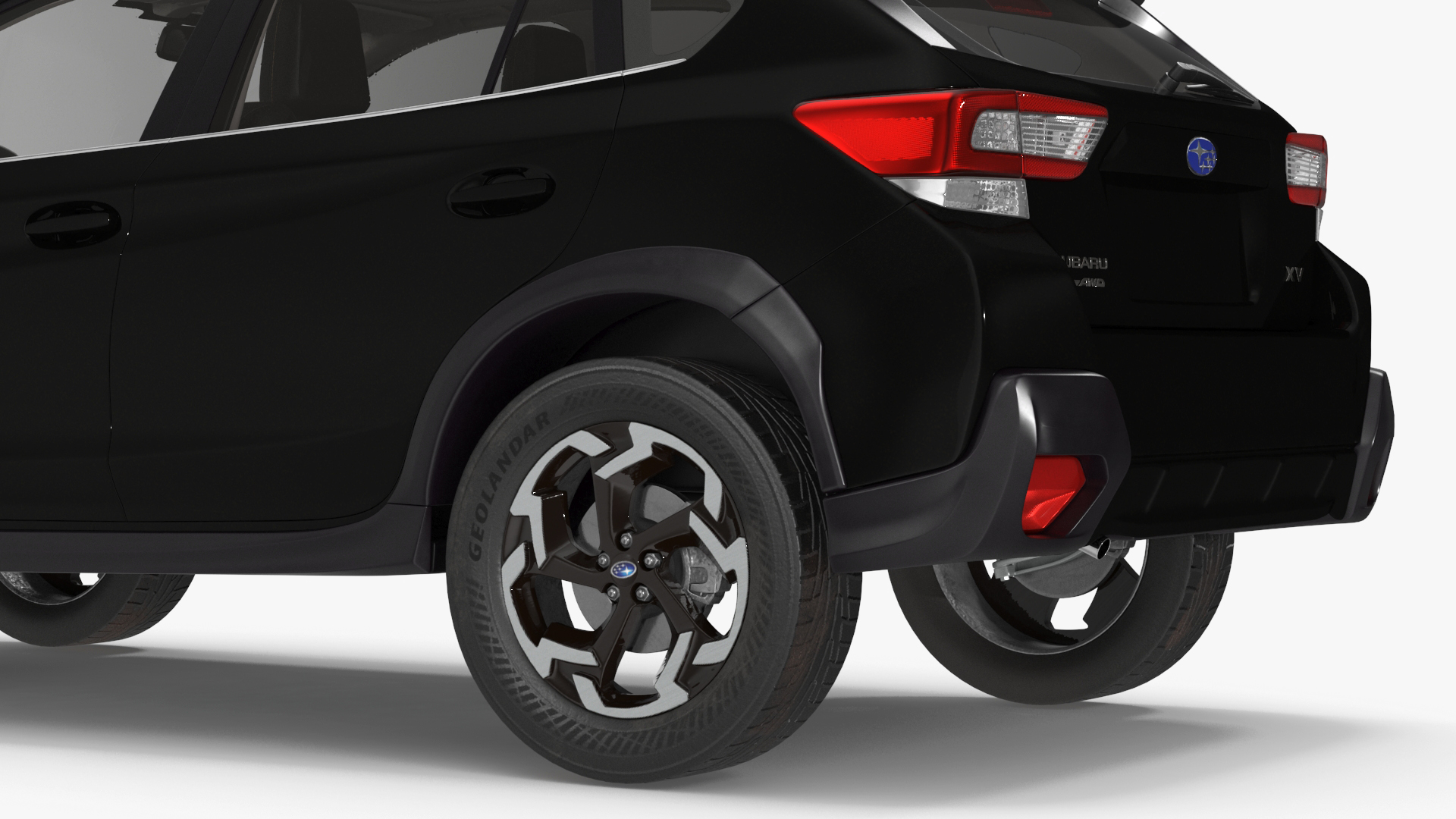 Subaru XV 2020 Hybrid CUV Black Rigged for Maya 3D