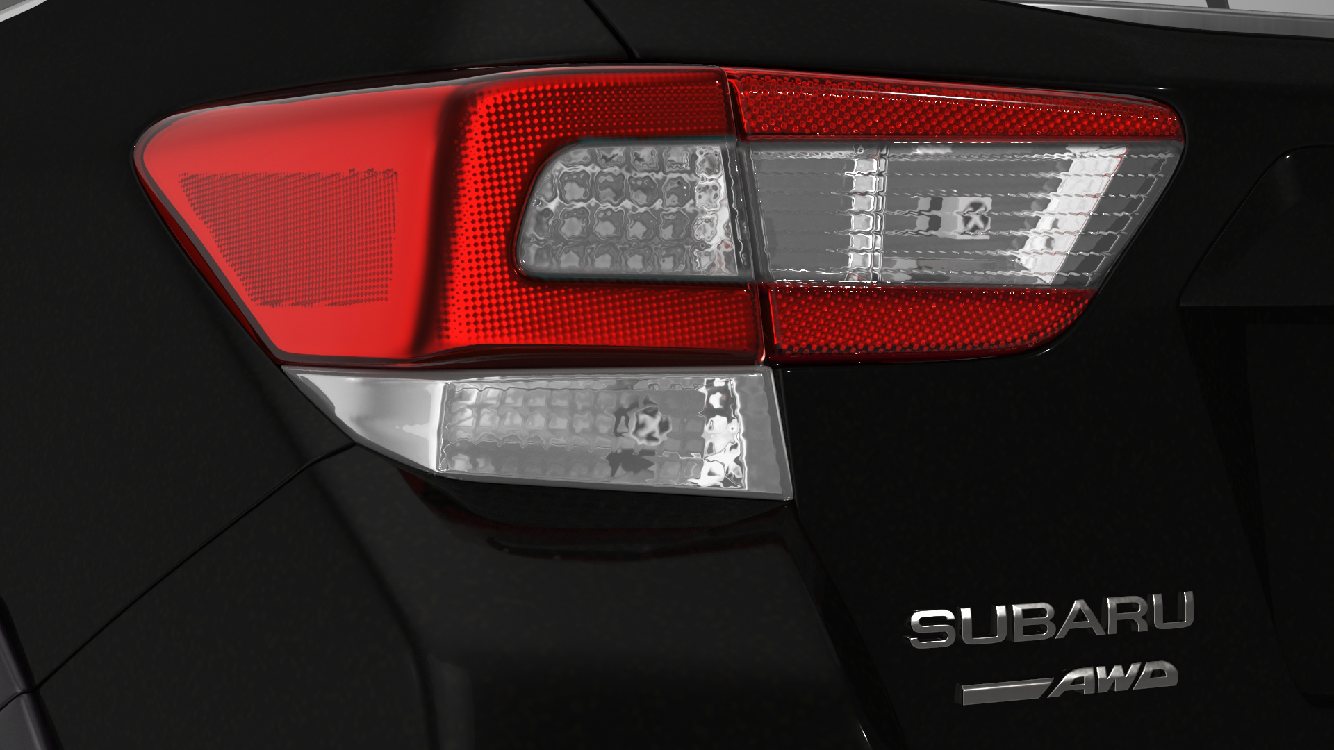 Subaru XV 2020 Hybrid CUV Black Rigged for Maya 3D