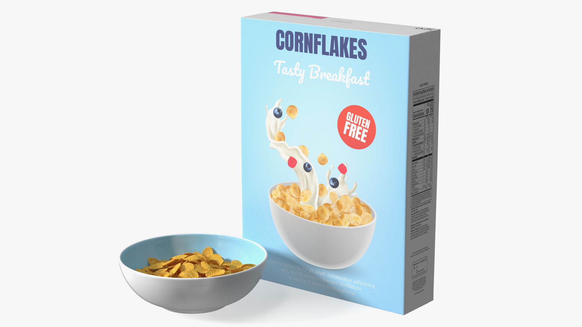 3D Corn Flakes Breakfast