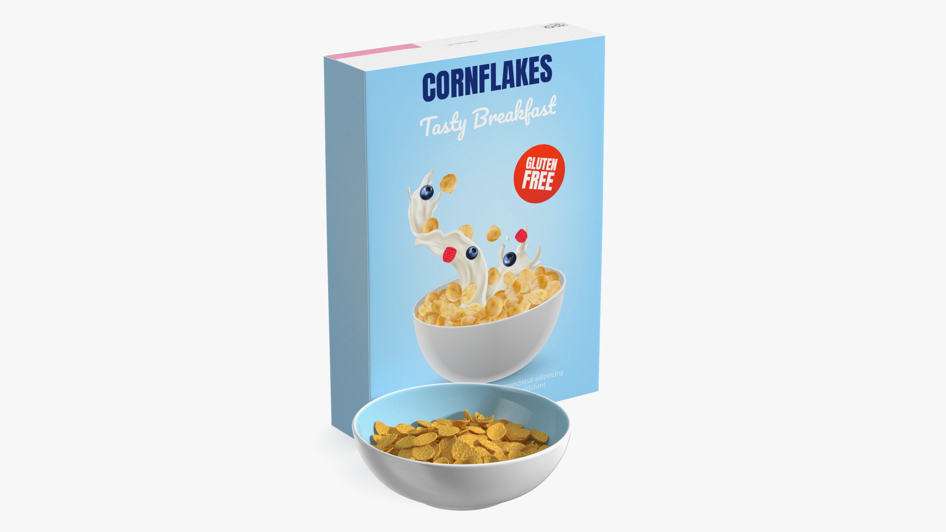 3D Corn Flakes Breakfast