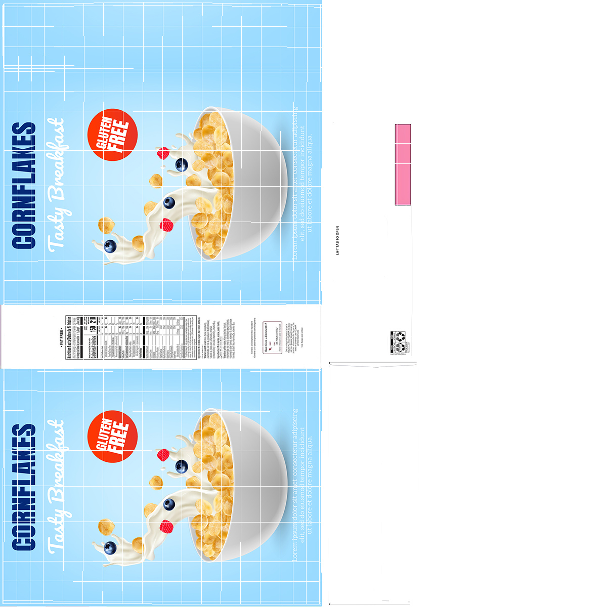 3D Corn Flakes Breakfast