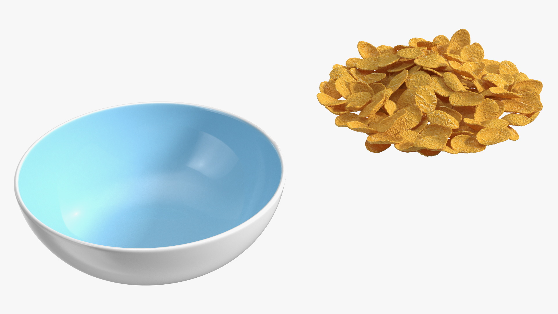 3D Corn Flakes Breakfast