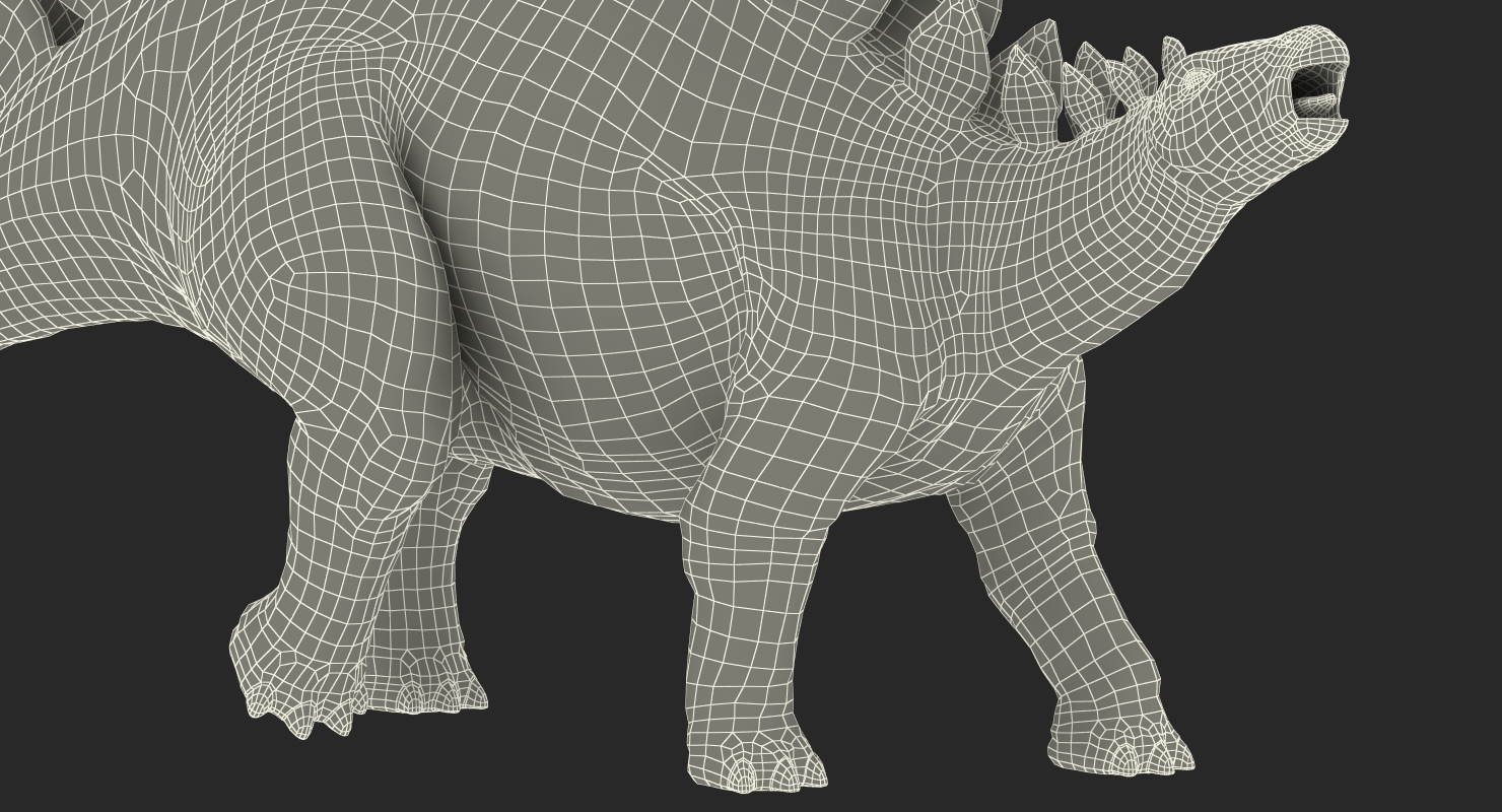 Stegosaurus Walking Pose 3D model