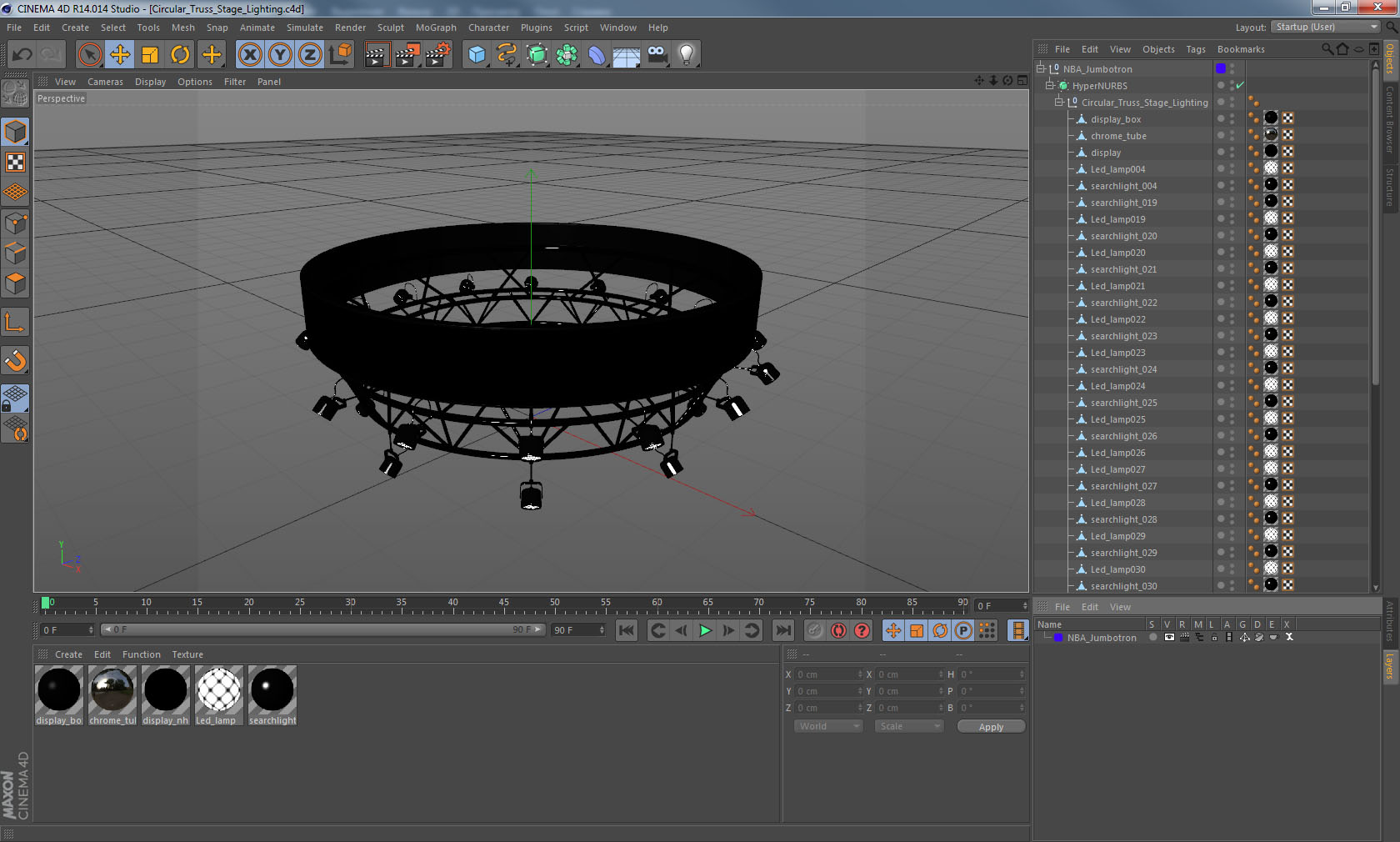 Circular Truss Stage Lighting 3D model