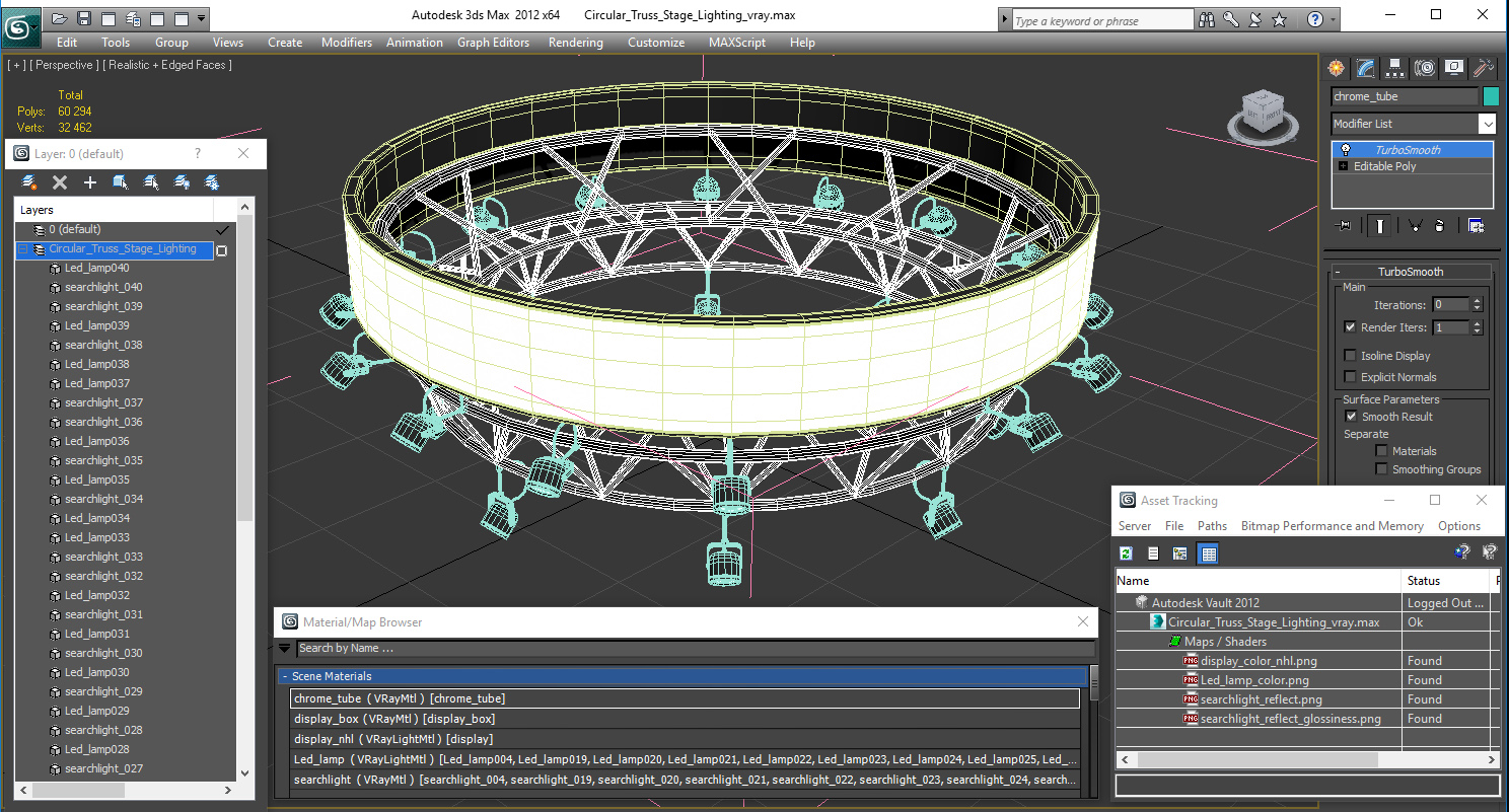 Circular Truss Stage Lighting 3D model