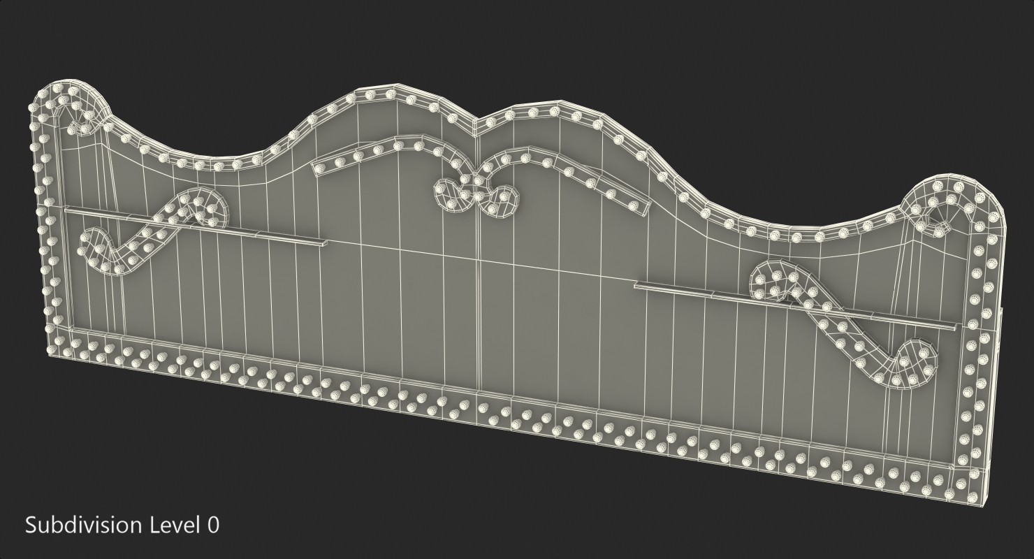 3D Decorative Theater Sign model