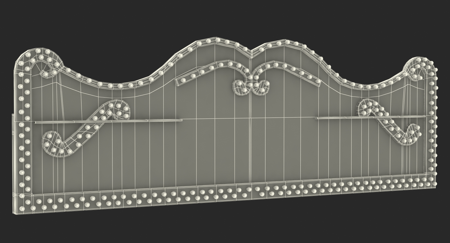 3D Decorative Theater Sign model