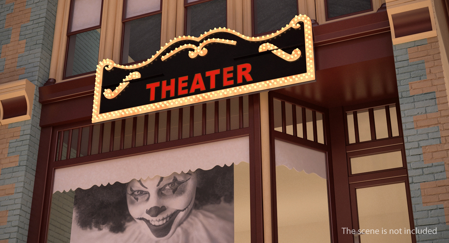 3D Decorative Theater Sign model